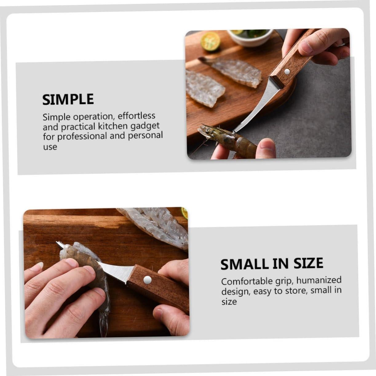 Garneck 4 Herramientas Multifuncionales para Limpiar Camarones