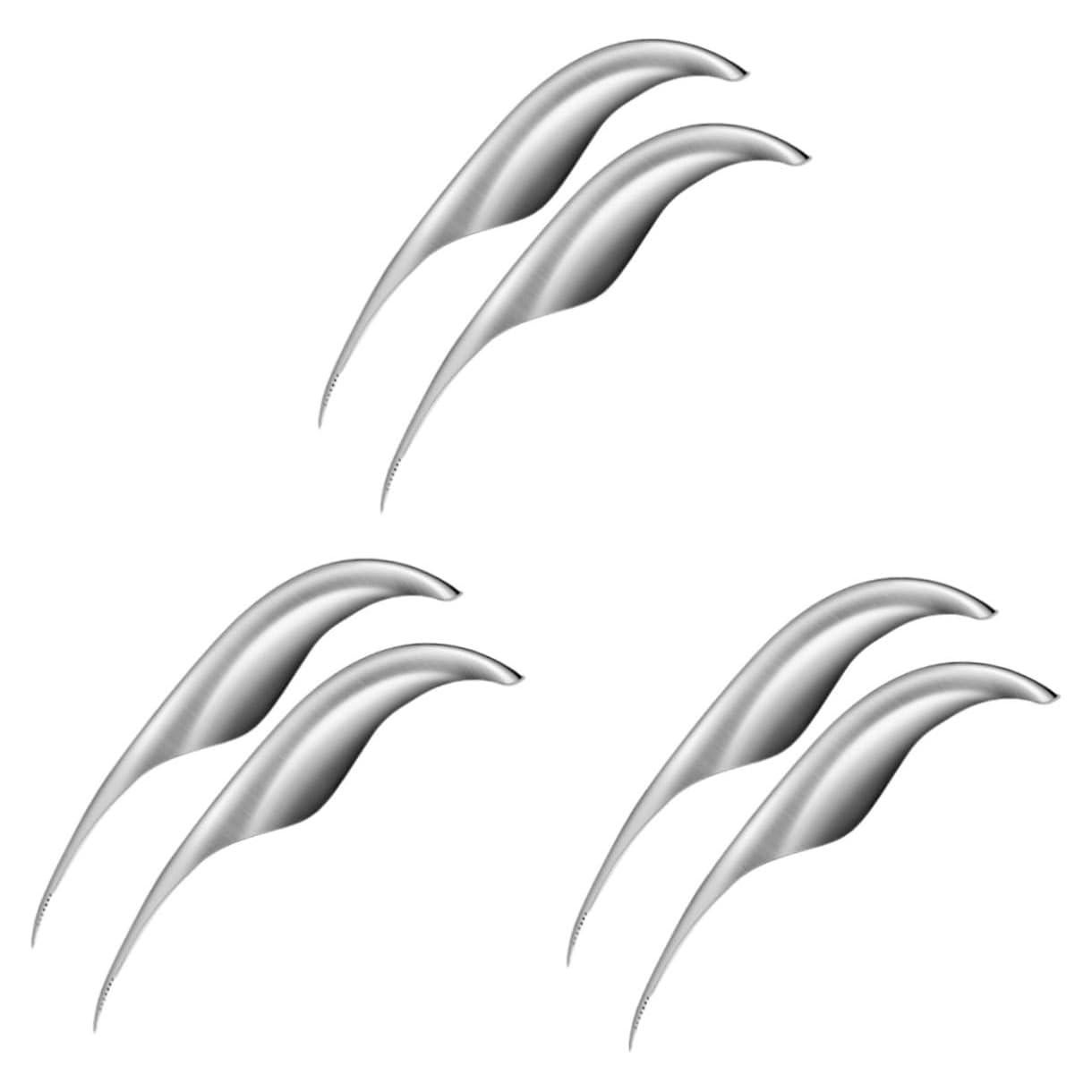 6 Piezas Desvenador de Camarones Acero Inoxidable Ergonómico