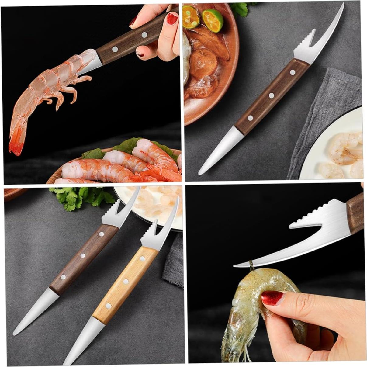 Pelador de Camarones LIFKOME de Acero Inoxidable Doble Cabeza