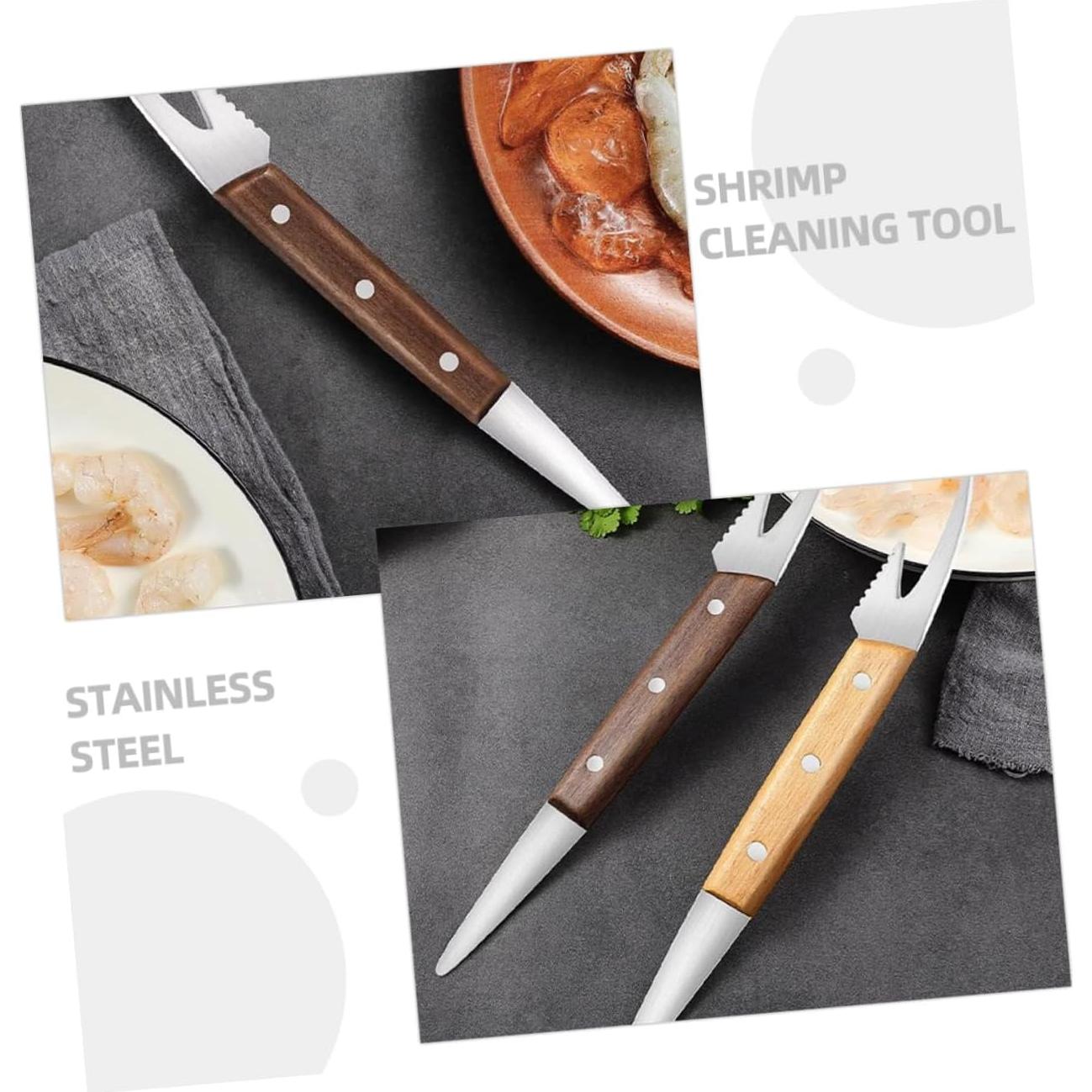 Pelador de Camarones LIFKOME de Acero Inoxidable Doble Cabeza