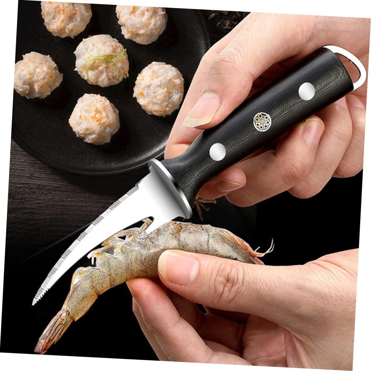 Limpiador de Camarones PRETYZOOM de Acero Inoxidable 18cm