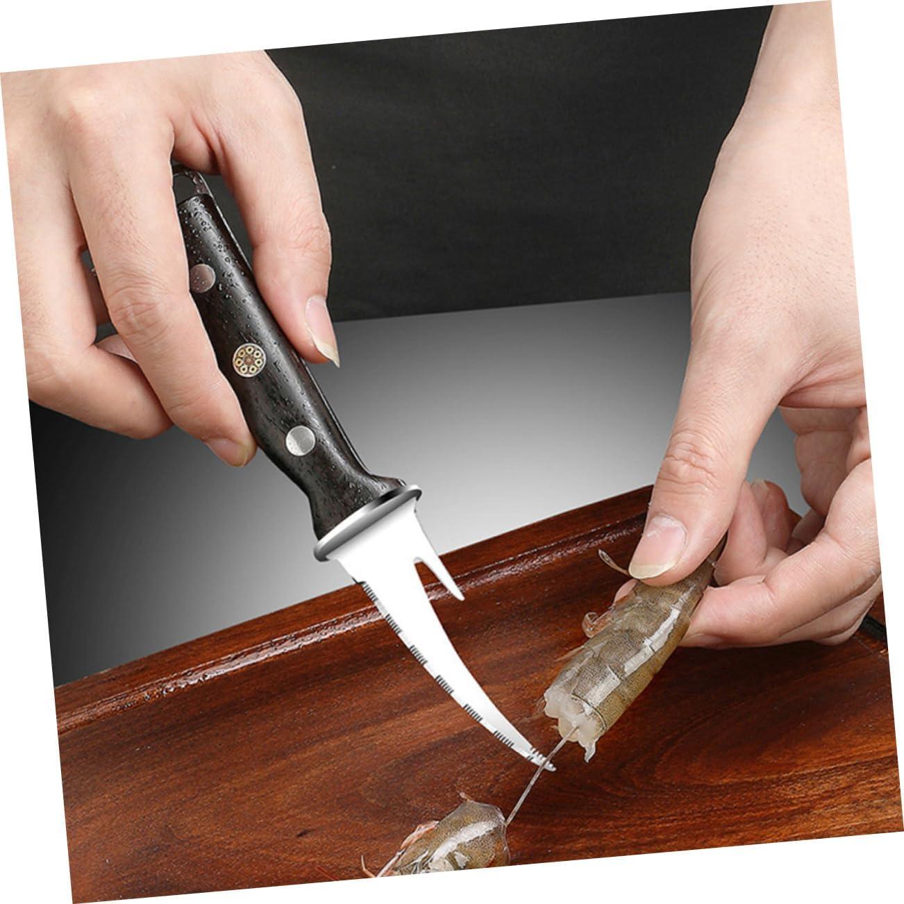 Limpiador de Camarones PRETYZOOM de Acero Inoxidable 18cm