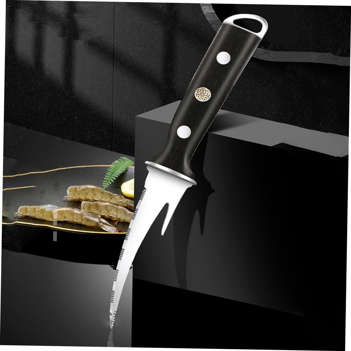 Limpiador de Camarones PRETYZOOM de Acero Inoxidable 18cm