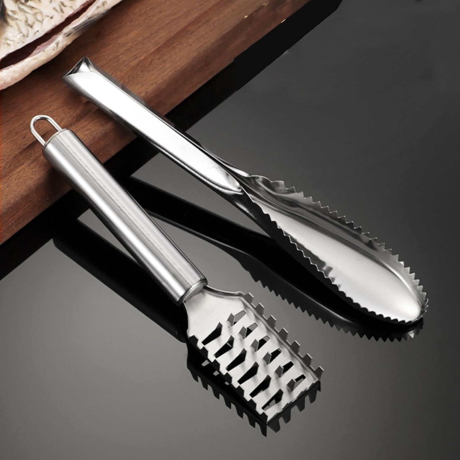 Kit de 2 Removedores de Escamas de Pescado JOCNIKA Acero Inoxidable