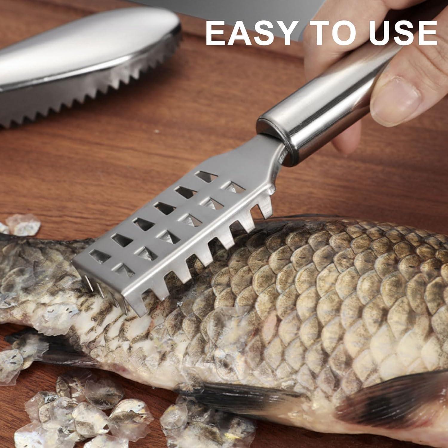 Kit de 2 Removedores de Escamas de Pescado JOCNIKA Acero Inoxidable