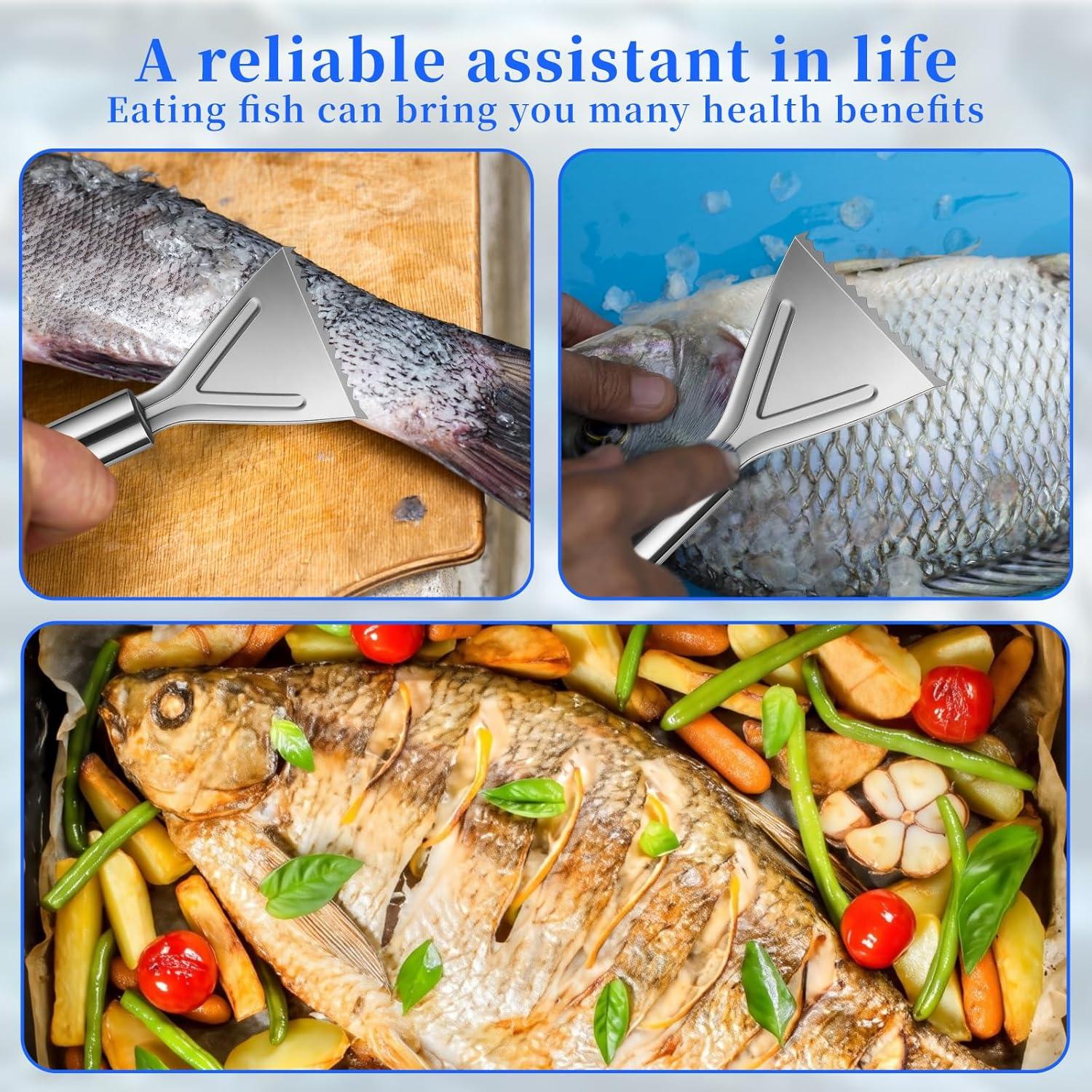 Juego de 4 Removedores de Escamas de Pescado Asofelk