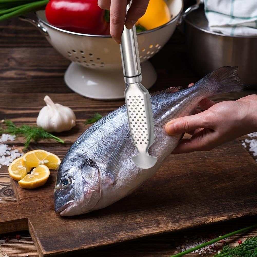 Removedor de Escamas de Pescado Dwuww - Acero Inoxidable Multifuncional
