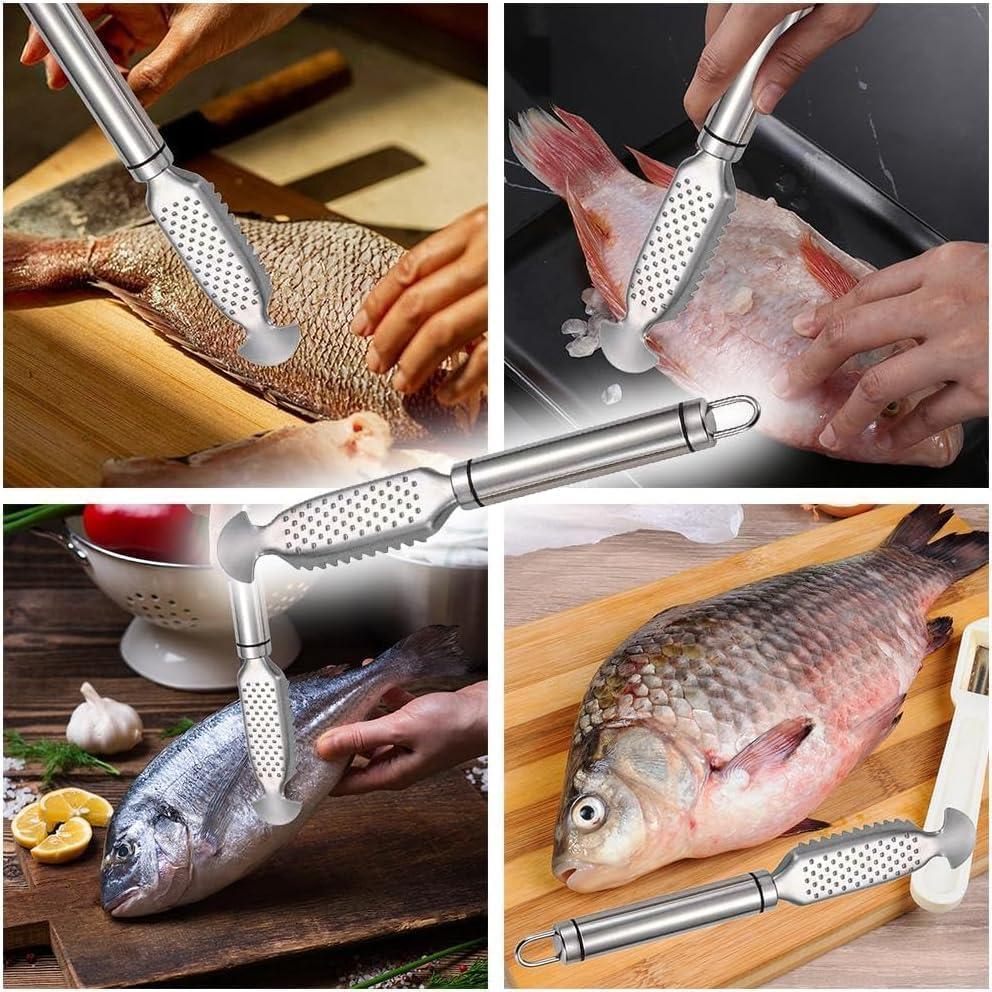 Removedor de Escamas de Pescado Dwuww - Acero Inoxidable Multifuncional