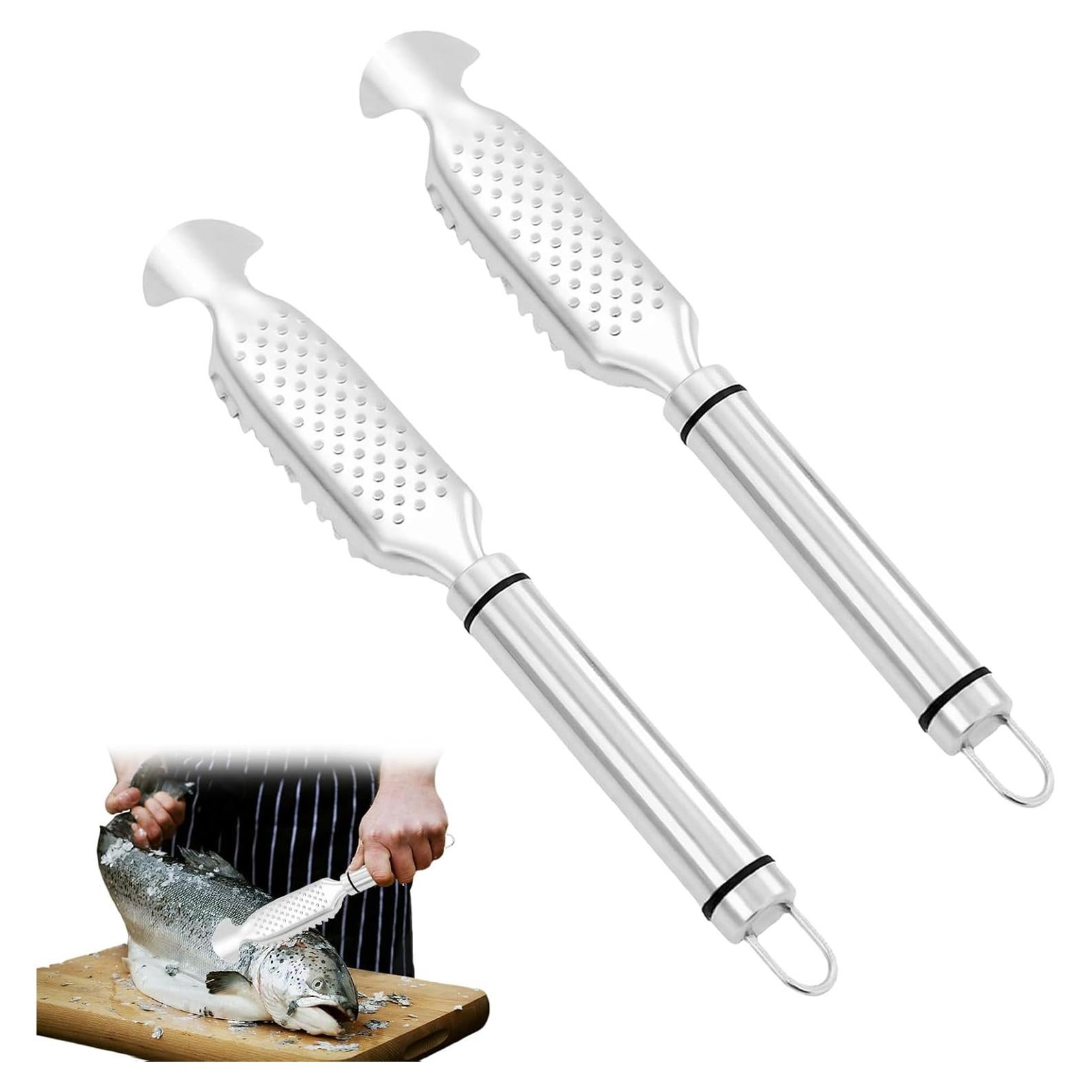 Removedor de Escamas de Pescado KURTOPLLY Acero Inoxidable 2 Piezas