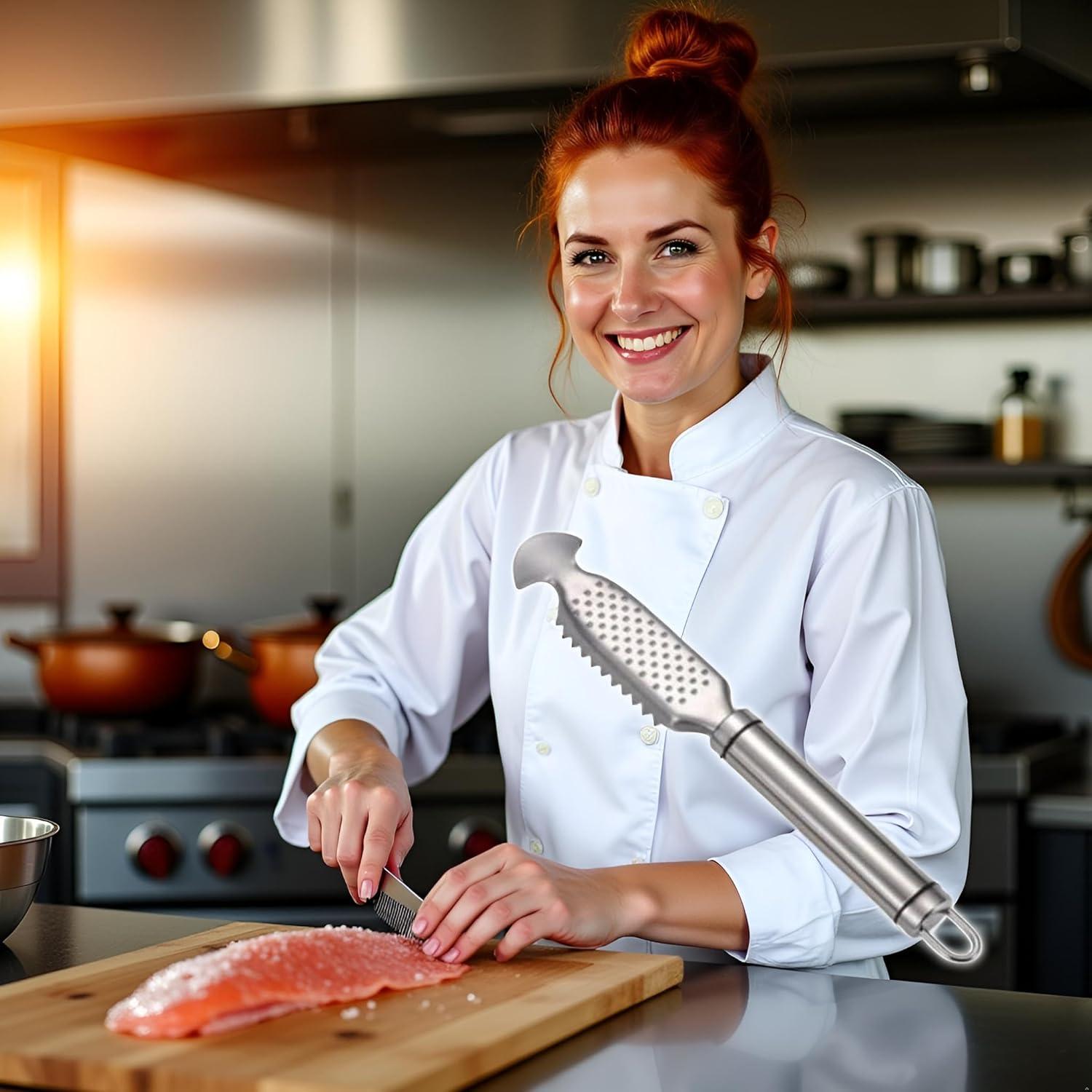 Desescamador de Pescado Acero Inoxidable Calsgkspray 25.1 cm