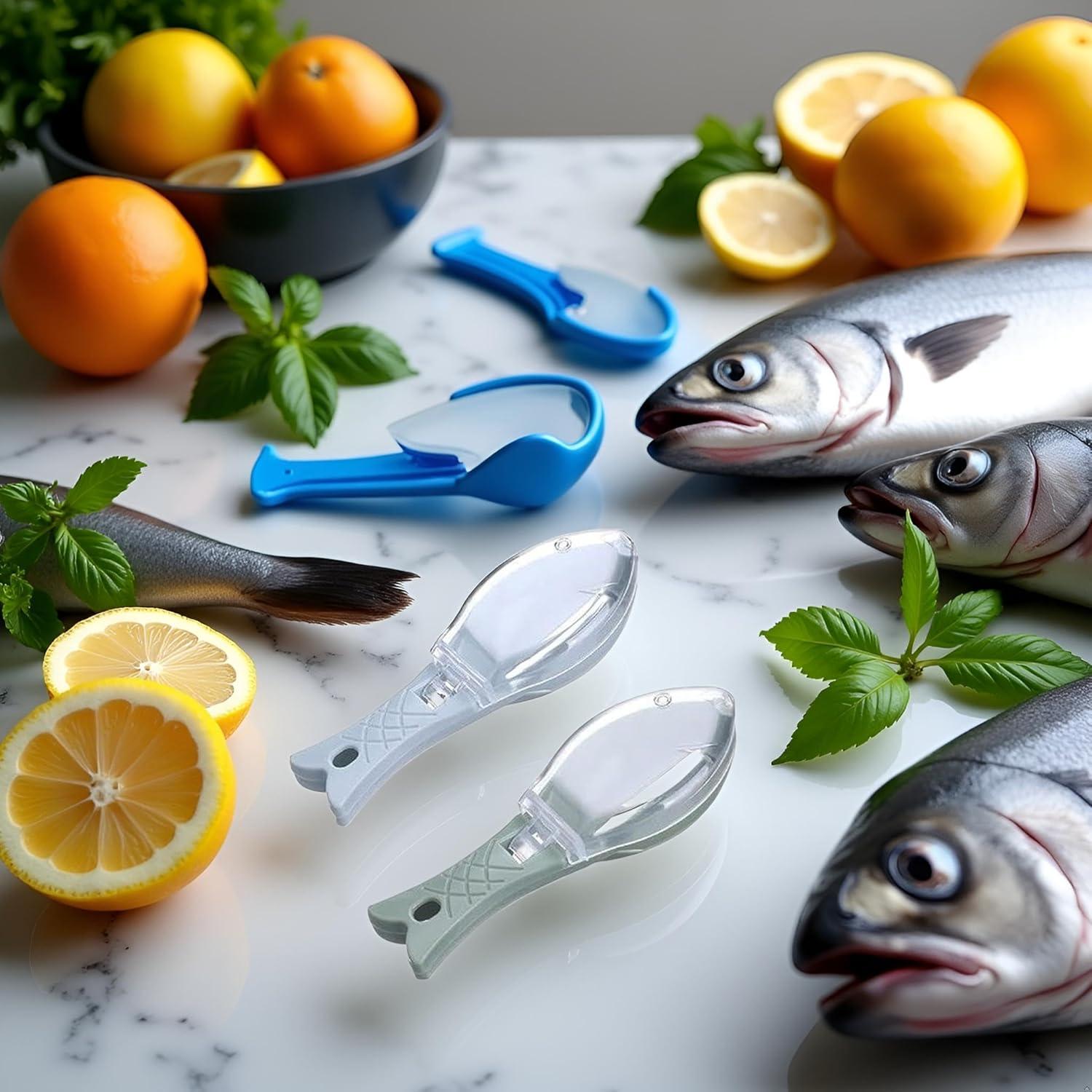 Set 2 Removedores de Escamas de Pescado Tnyvm Azul Verde