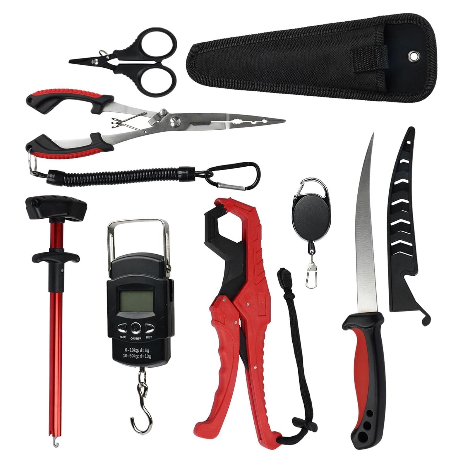 Kit de Pesca Profesional RAWILL 7 Piezas con Báscula y Cuchillo