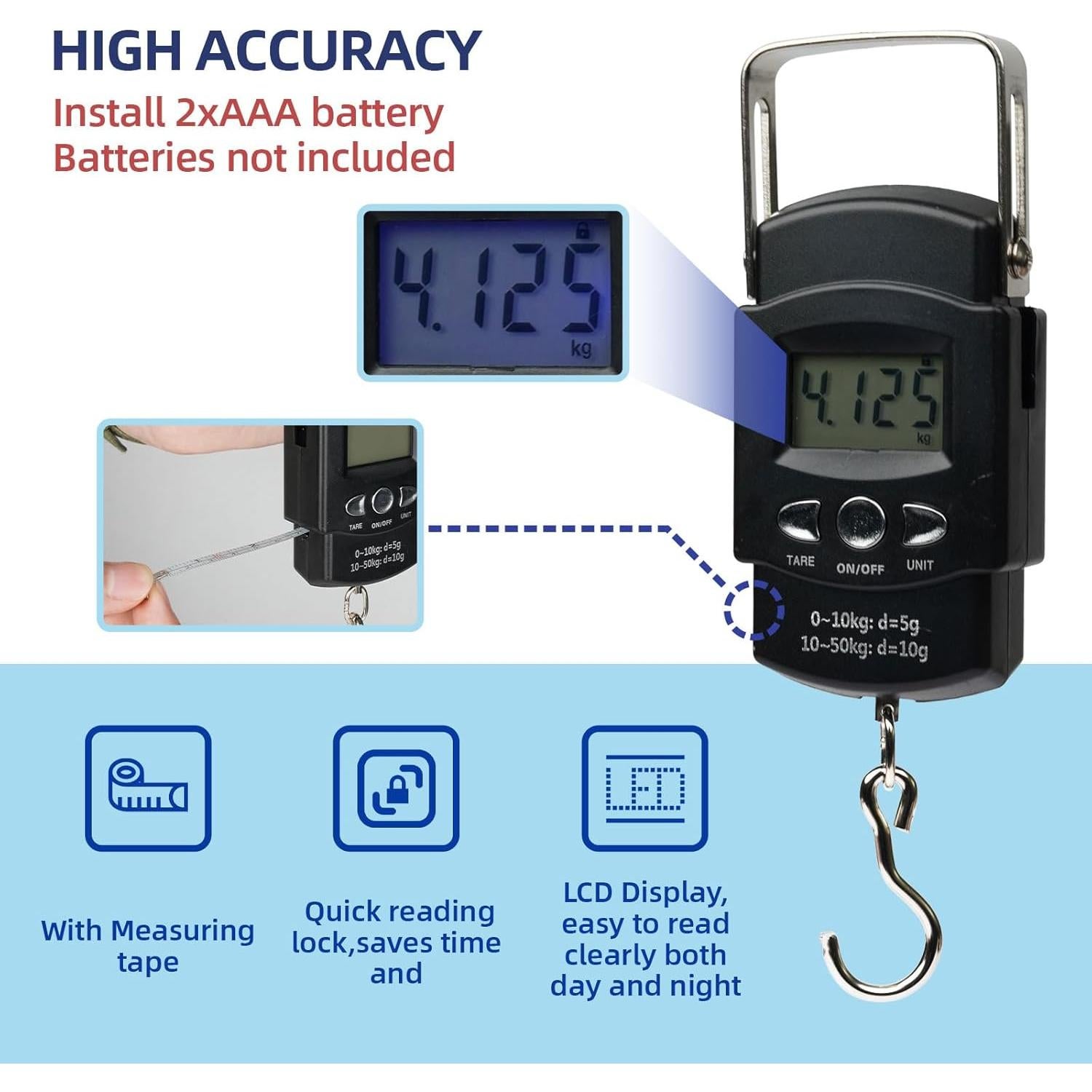 Kit de Pesca Profesional RAWILL 7 Piezas con Báscula y Cuchillo