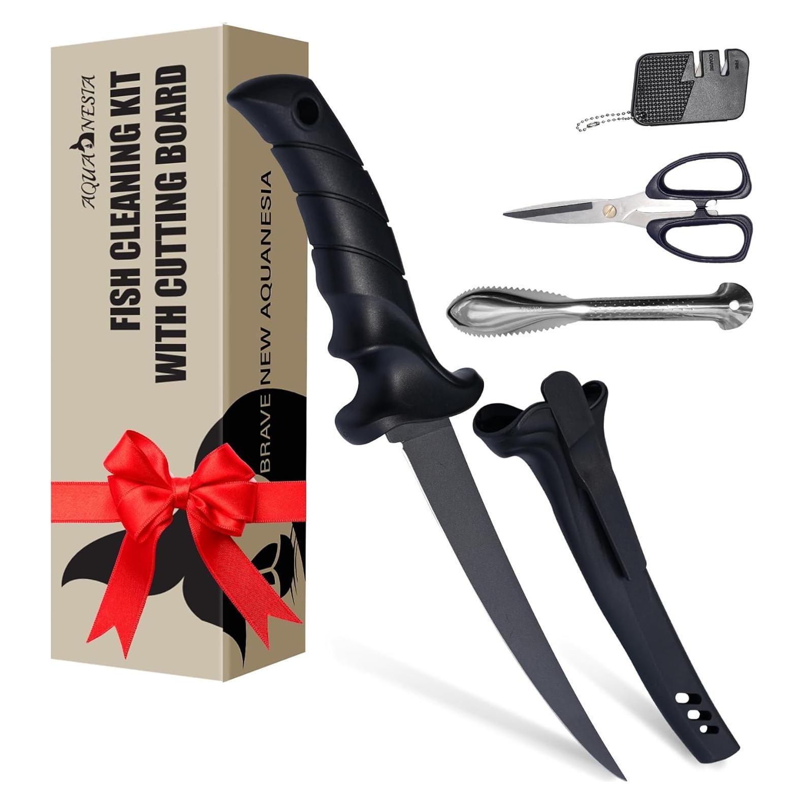 Kit de limpieza de pescado AQUANESIA 4 piezas acero inoxidable