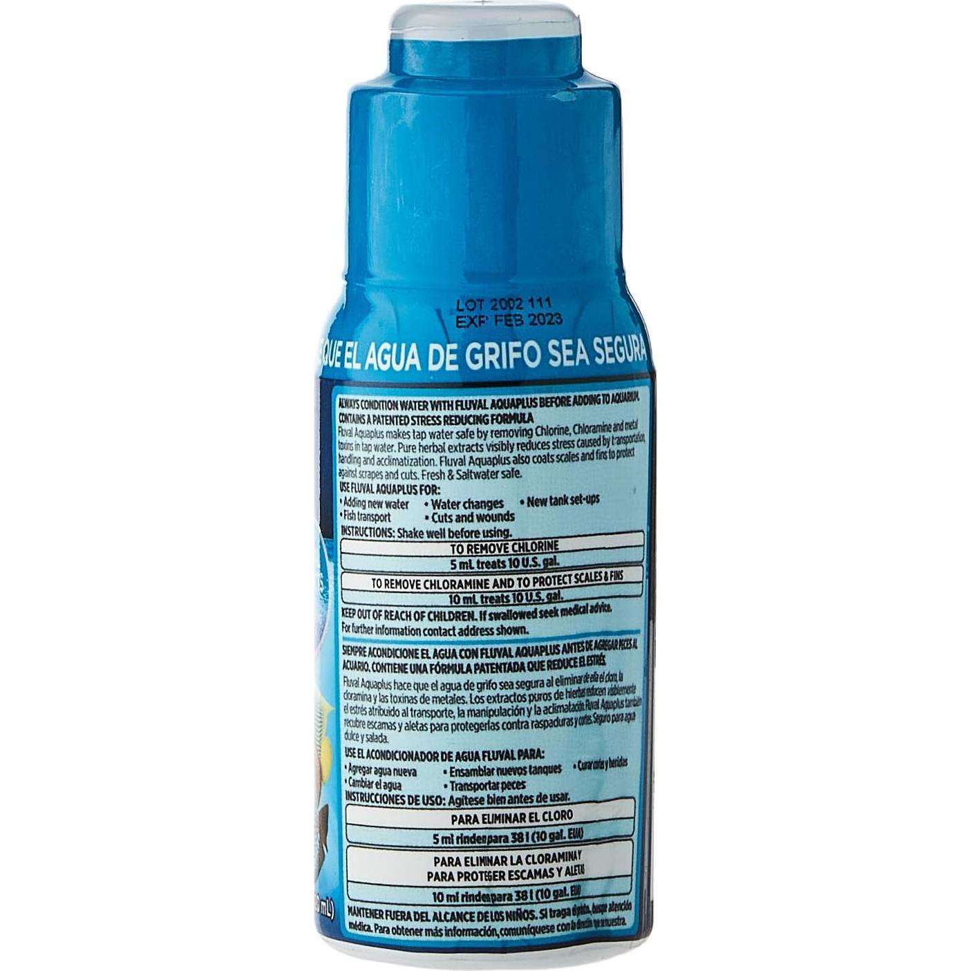 Acondicionador de Agua Fluval AquaPlus 113.4 ml para Acuarios