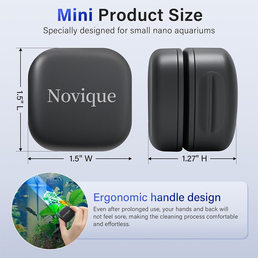 Limpiador Magnético Mini Novique para Acuarios de Cristal 8mm
