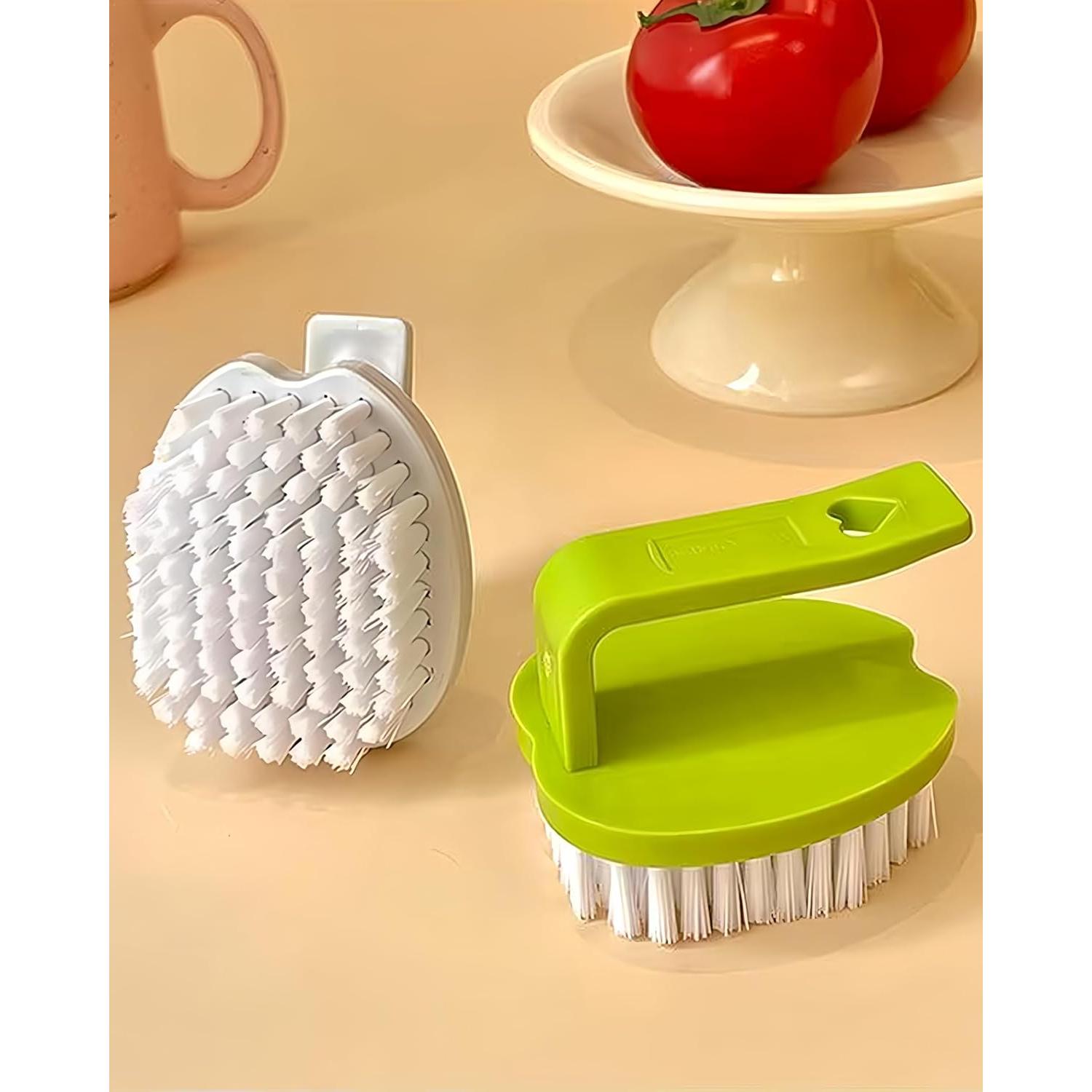 Juego de 2 Cepillos para Limpiar Verduras Ganganmax - Ergonomía y Cerdas Resistentes