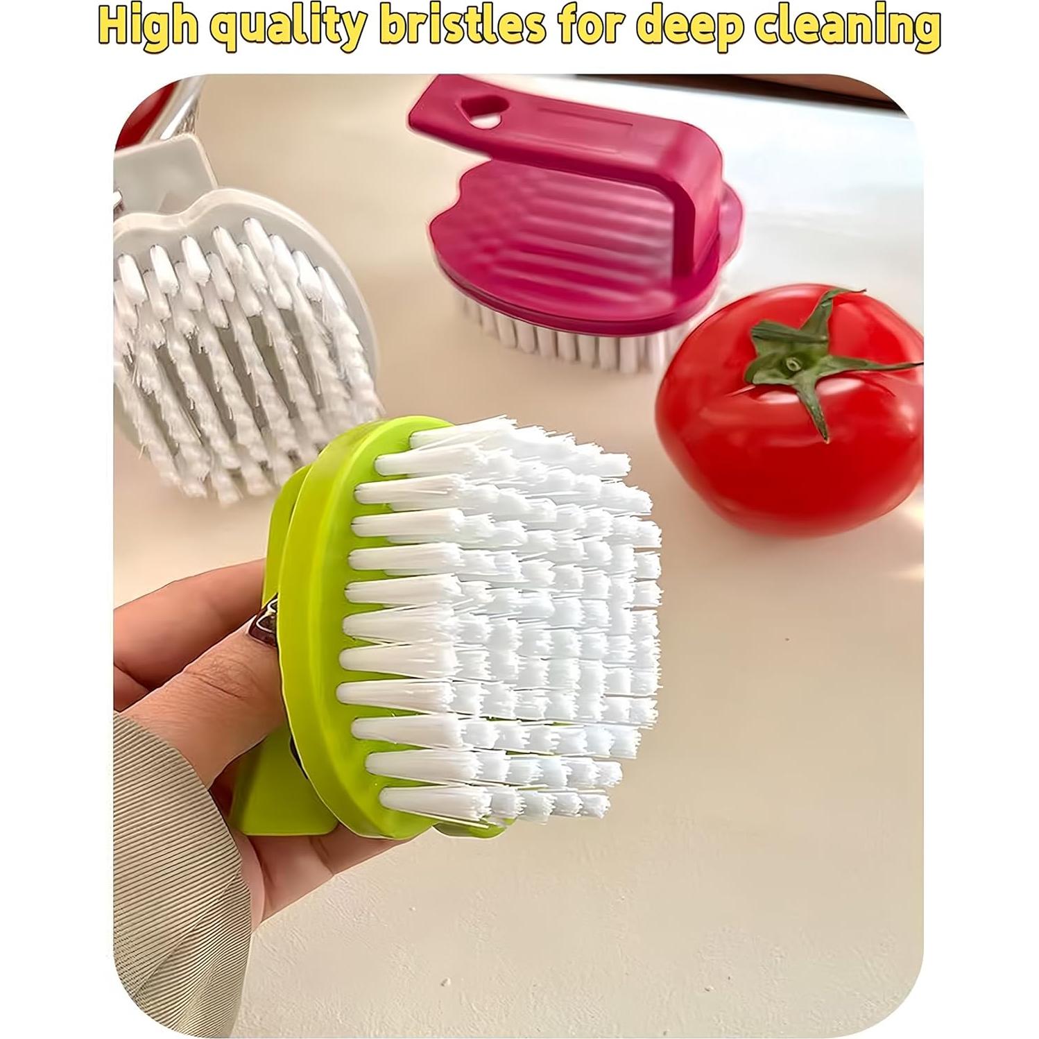 Juego de 2 Cepillos para Limpiar Verduras Ganganmax - Ergonomía y Cerdas Resistentes