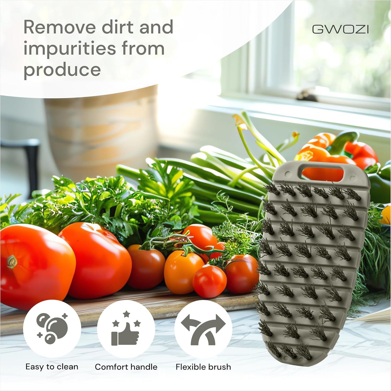 Set de 2 Cepillos de Verduras GWOZI - Limpieza Eficaz y Suave