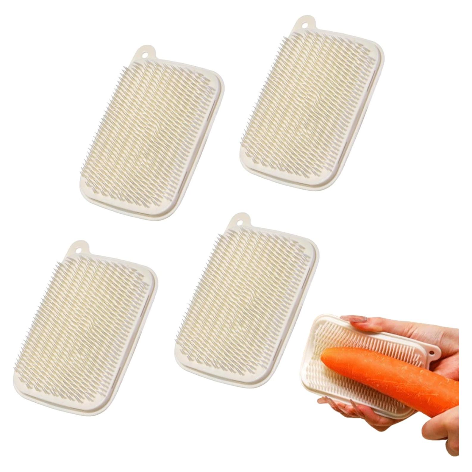 4 Cepillos de Verduras SHUNGXINYI Antideslizantes 12x8x1.5cm