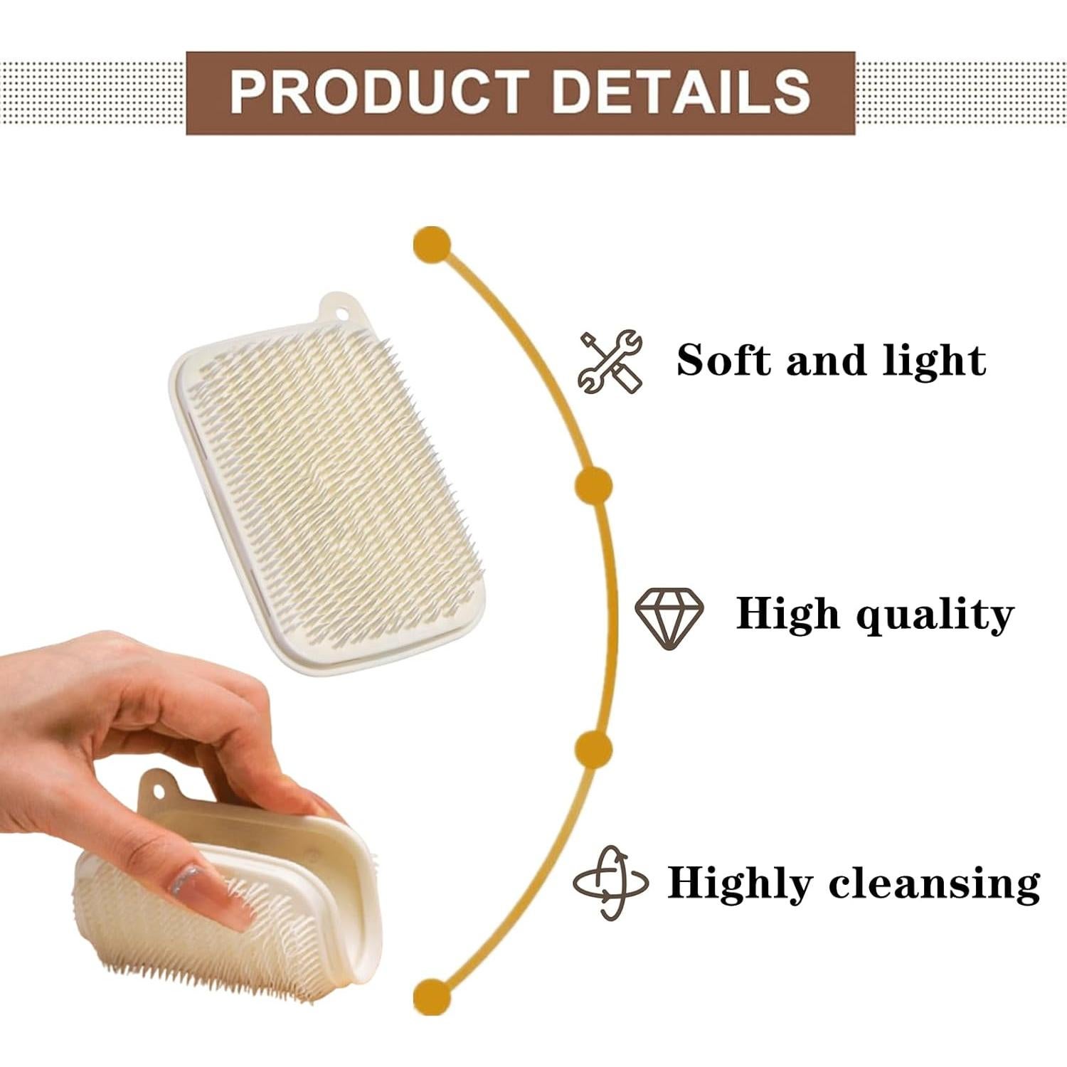 4 Cepillos de Verduras SHUNGXINYI Antideslizantes 12x8x1.5cm