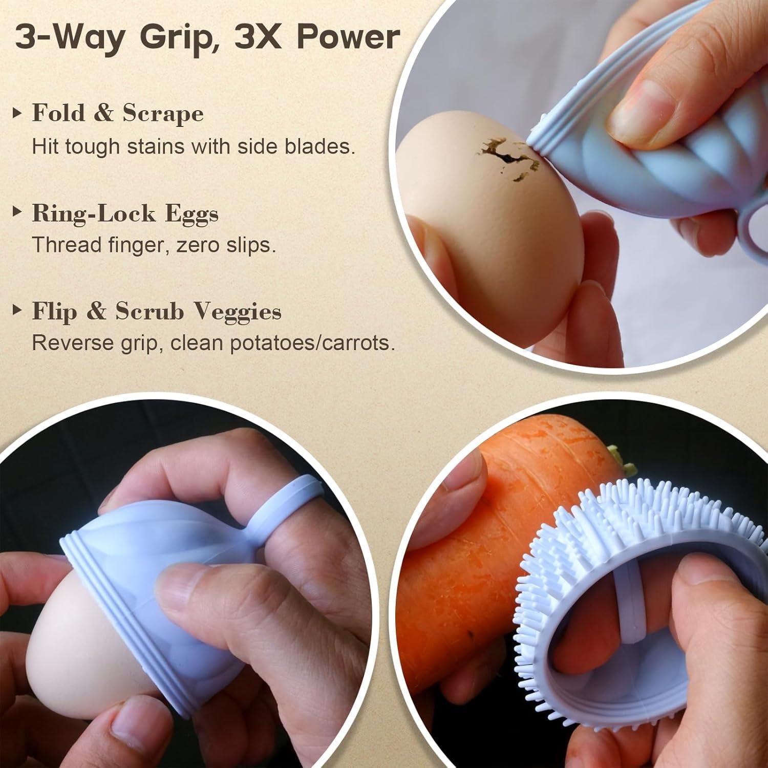 Lavadora de Huevos DoID Tag - Estropajo de Silicona 2 Pcs