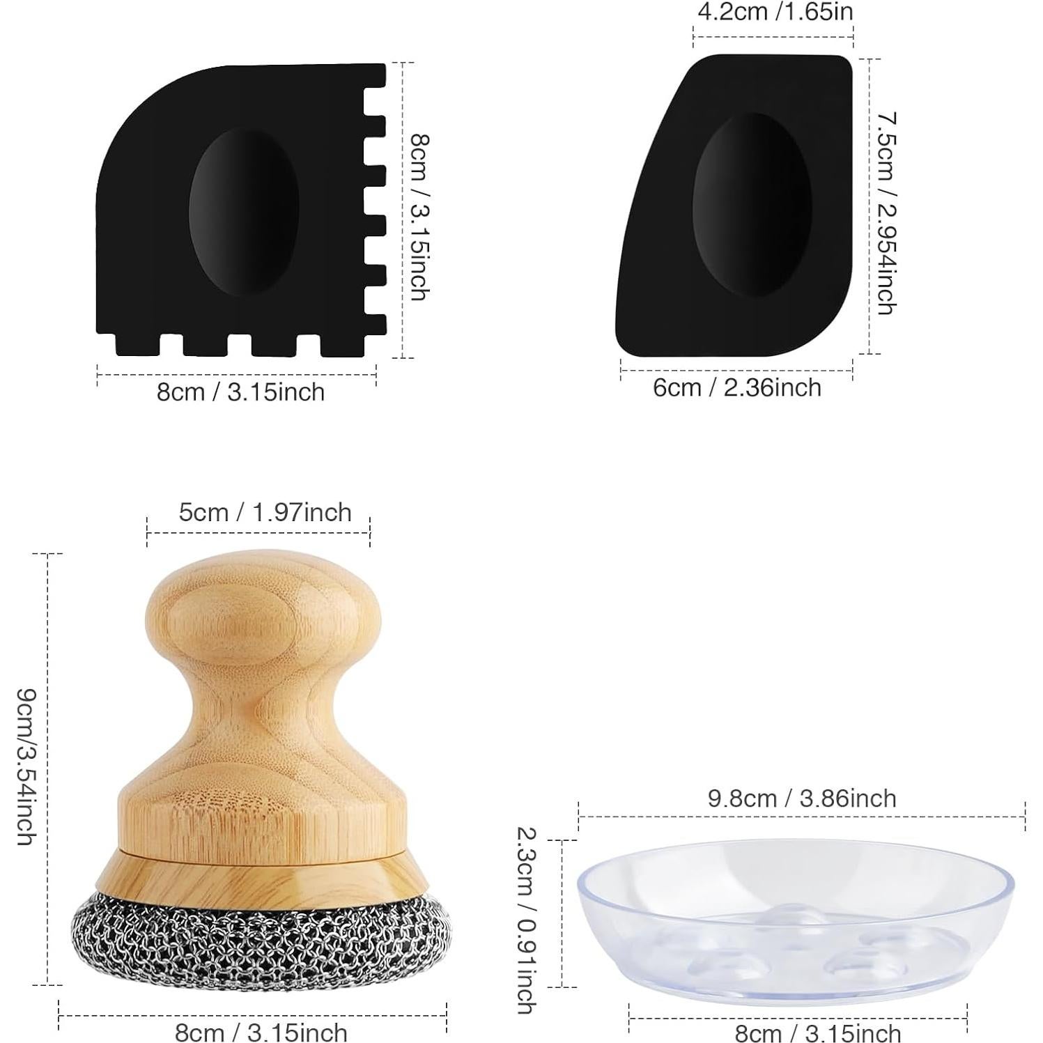 Estropajo de Malla de Cadena Beeptrum con Mango de Bambú