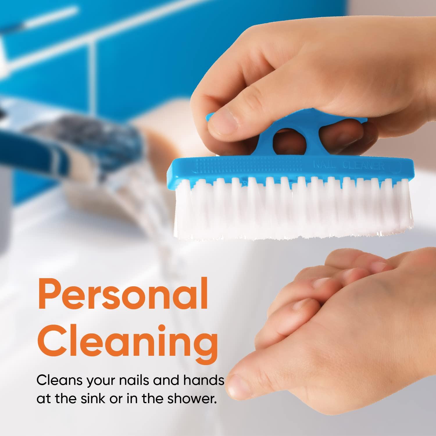 Cepillo de Uñas Superio Azul con Mango Ergonómico 10.16cm