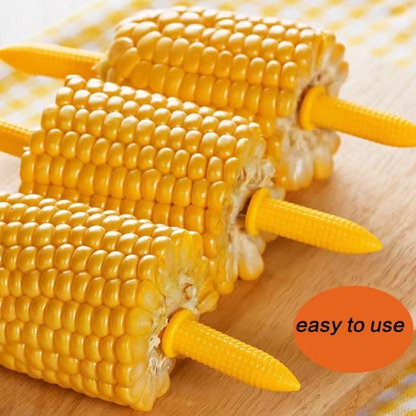 24 Sujetadores de Maíz Acero Inoxidable Delphinus 6.1 cm