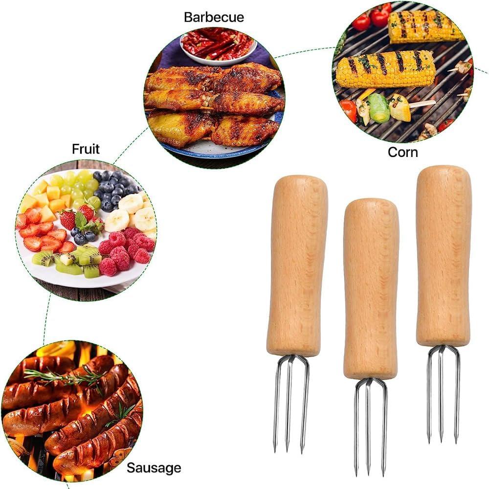 Set 16 Sujetadores de Maíz Acero Inoxidable DBZQSCW