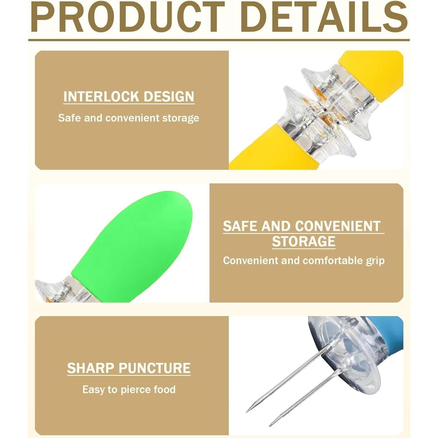 Juego de 10 Sujetadores para Mazorcas de Maíz CCDANSIYUCR