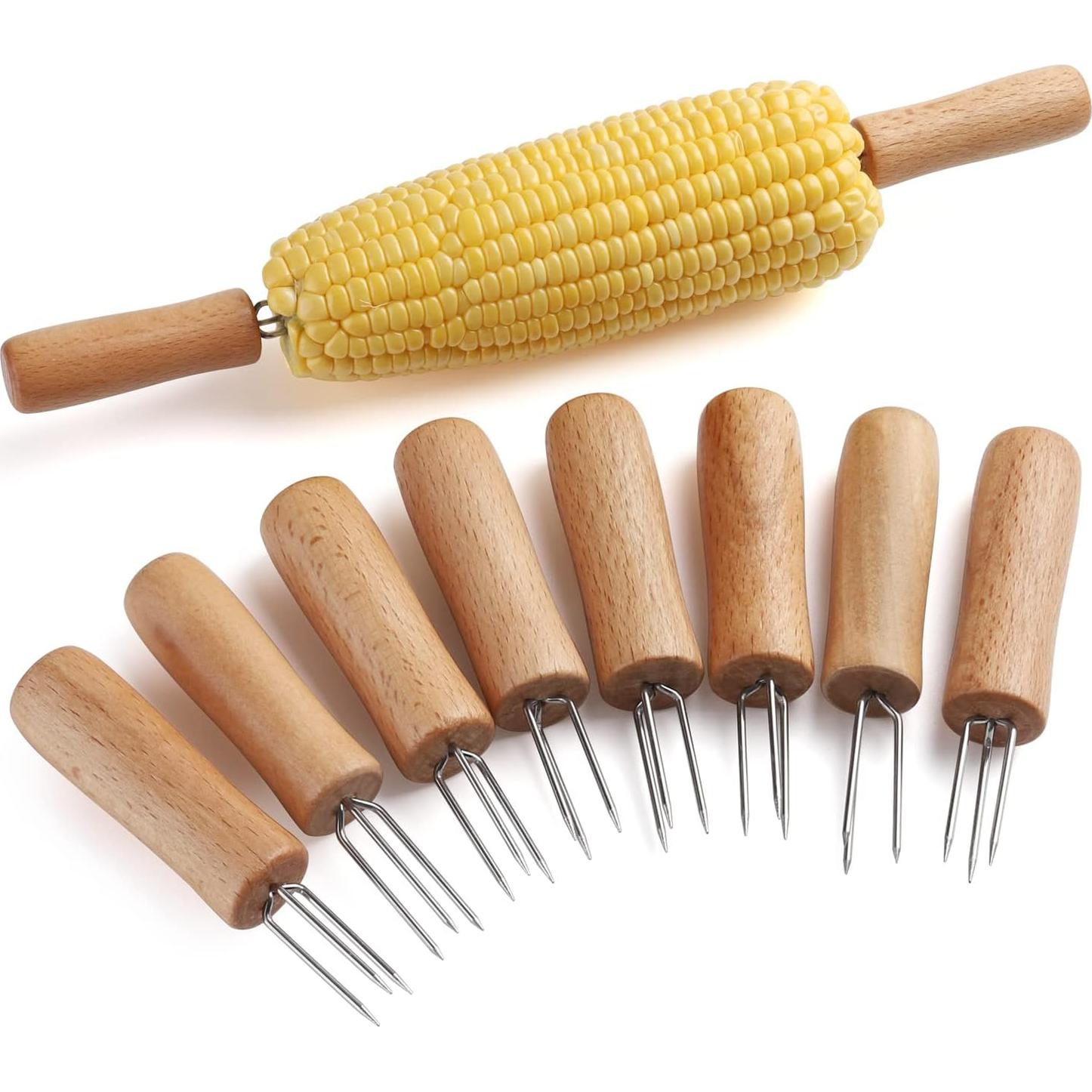 Juego de Sujetadores de Mazorcas de Maíz YellRin 10 Piezas Acero Inoxidable