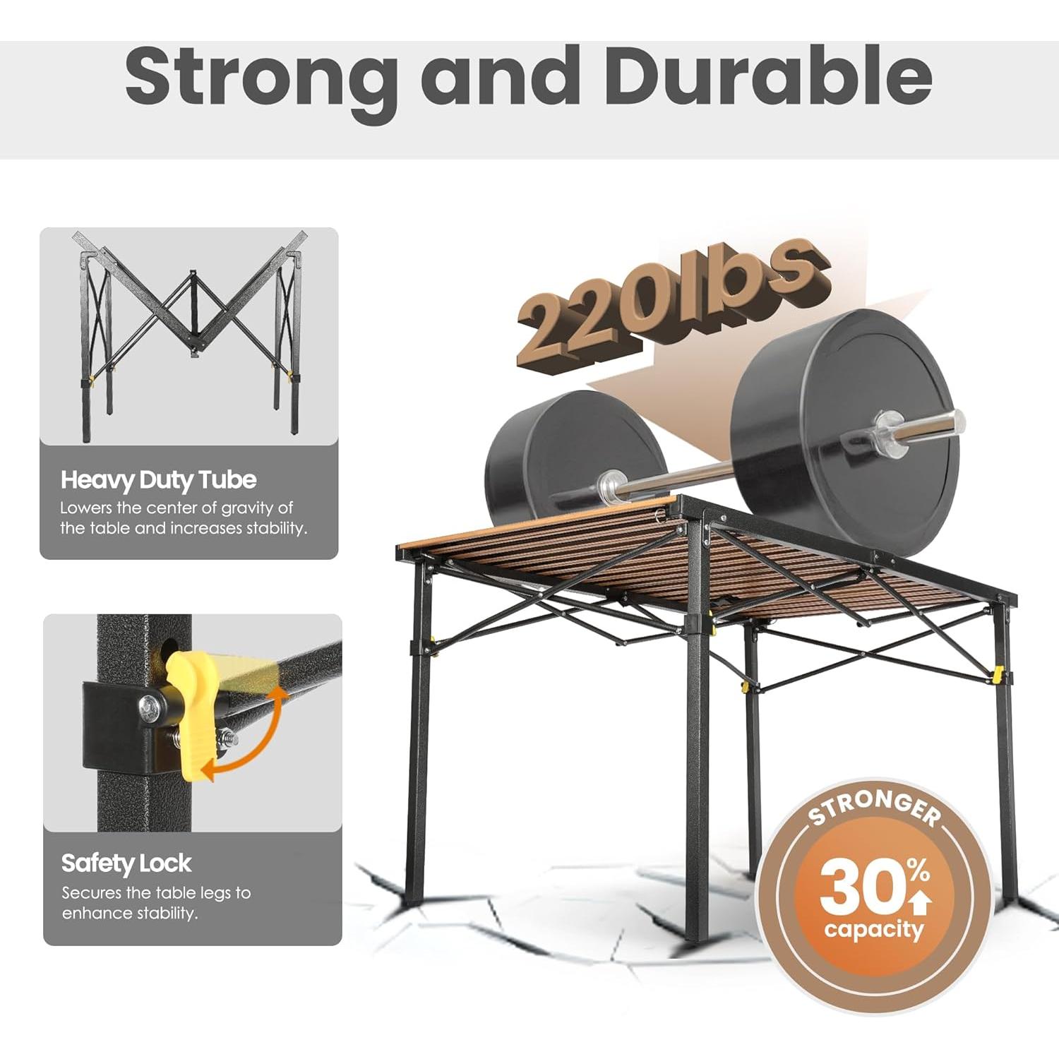Mesa de Camping Plegable Join Nature para 6 Personas