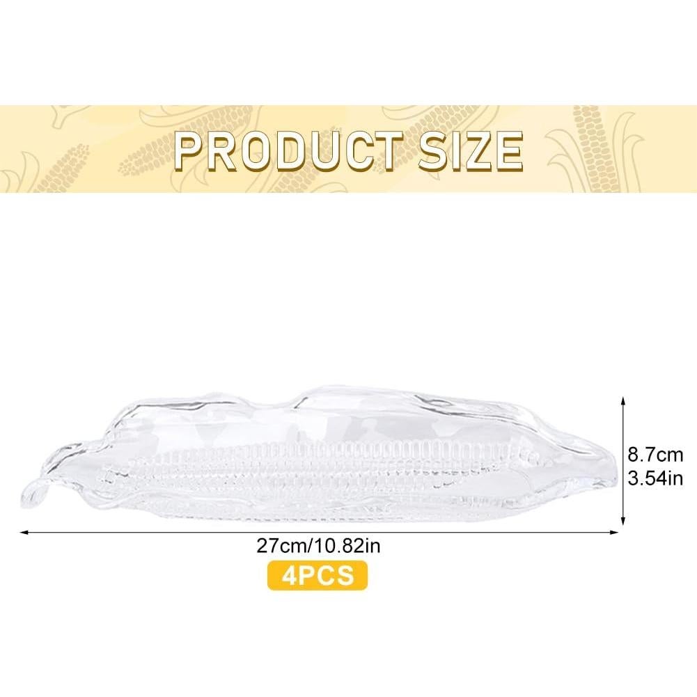 Paquete de 4 bandejas para maíz CALIDAKA 27 cm plásticos