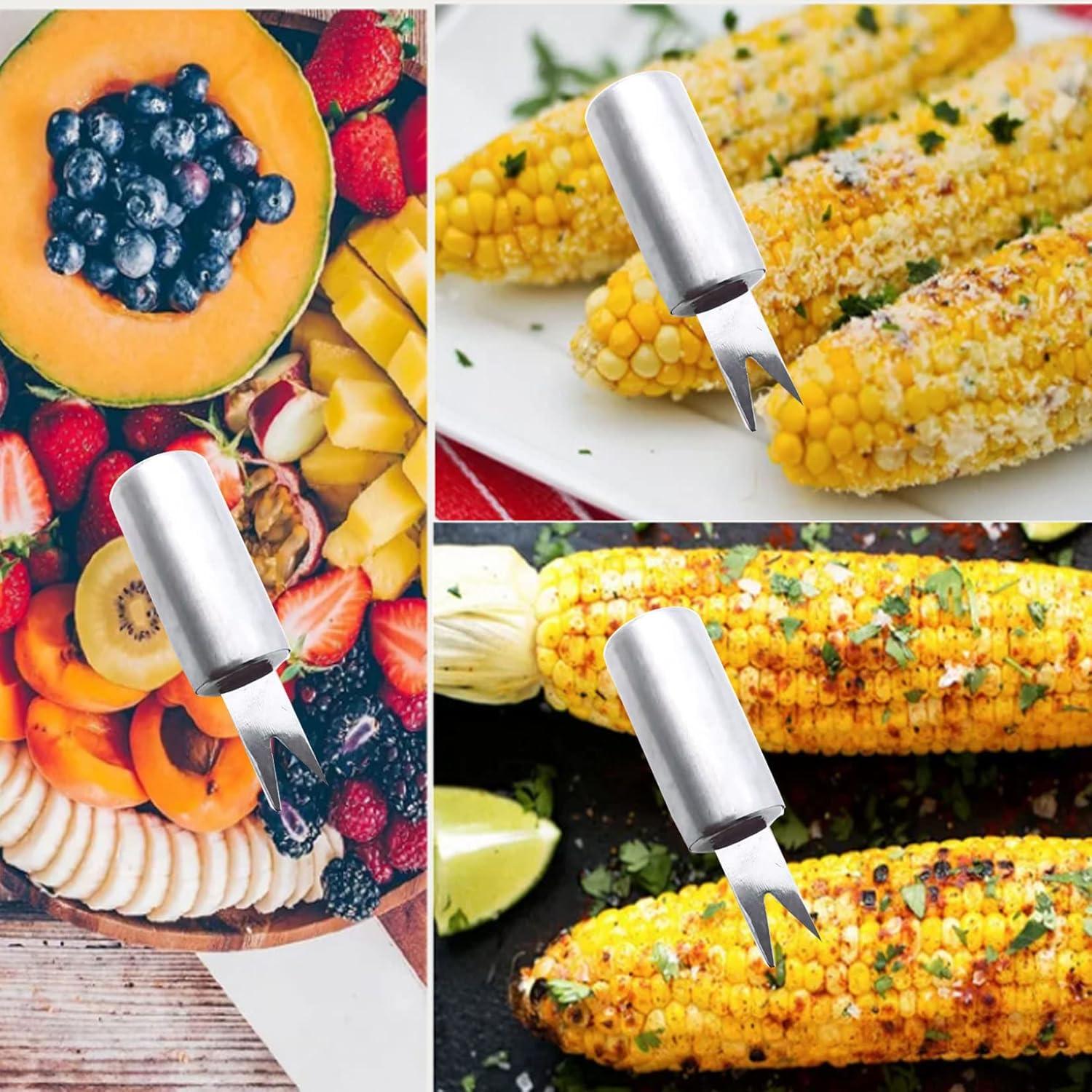 10 Sujetadores de Maíz de Acero Inoxidable Markeny