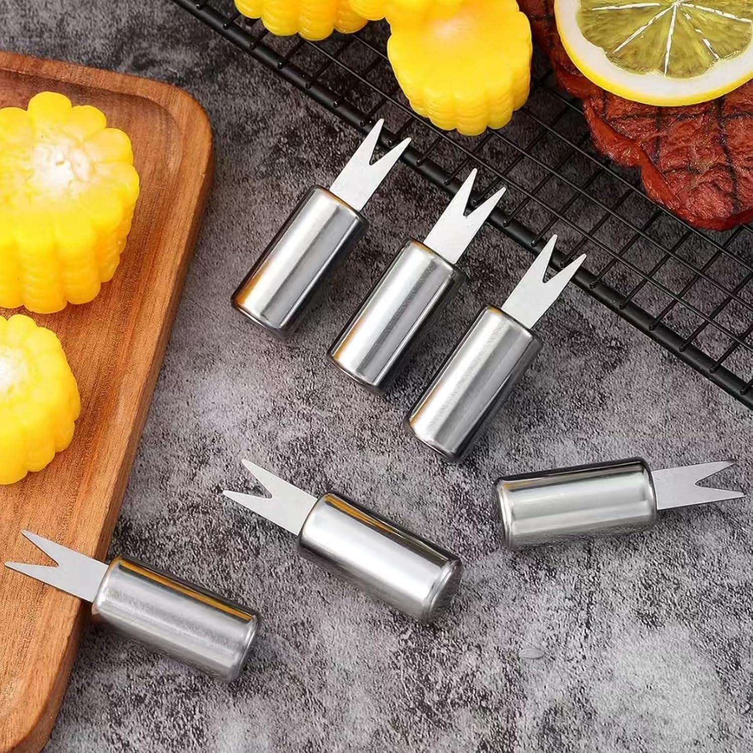 10 Sujetadores de Maíz de Acero Inoxidable Markeny