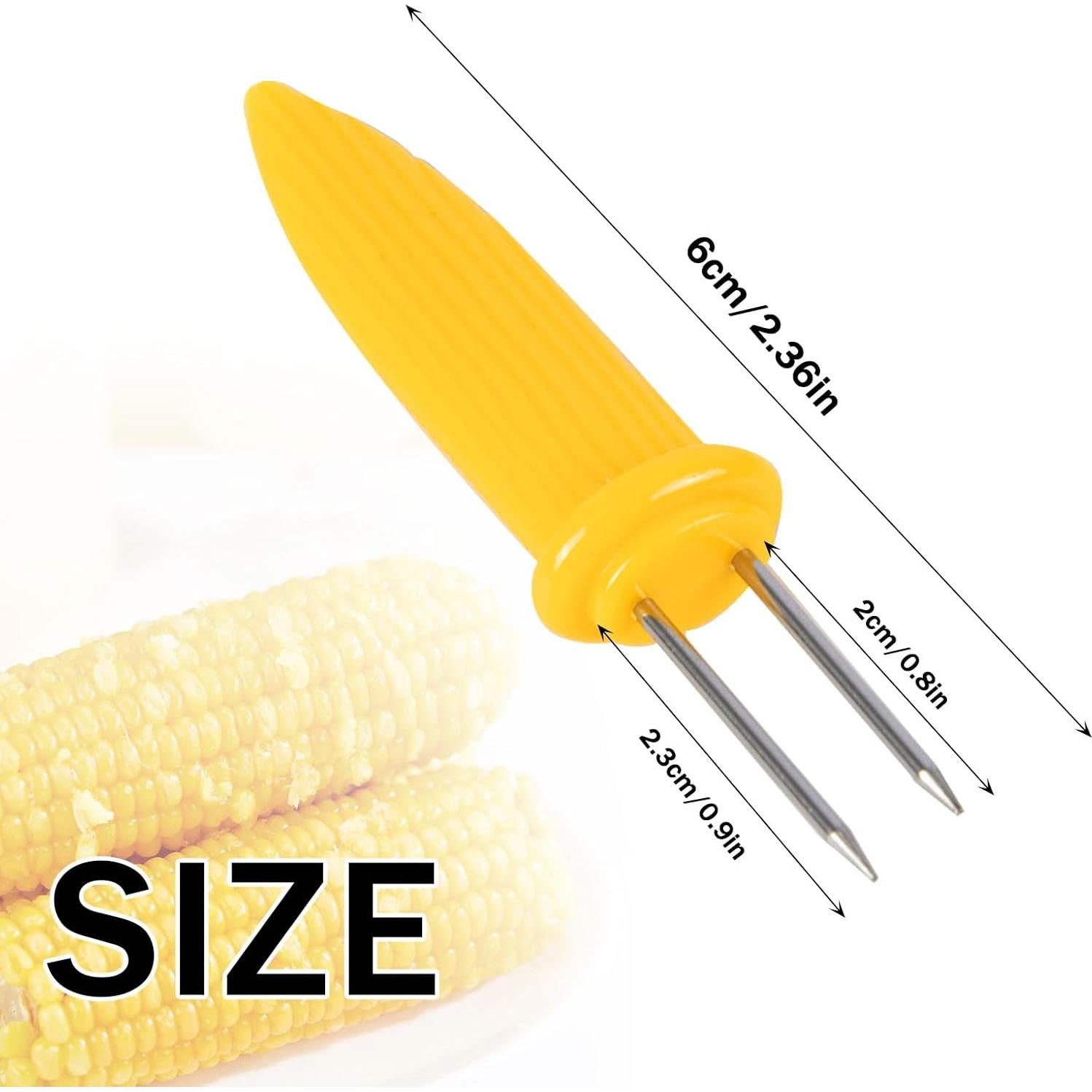 Soportes de Maíz en Acero Inoxidable Apvok - 20 Piezas 6 cm