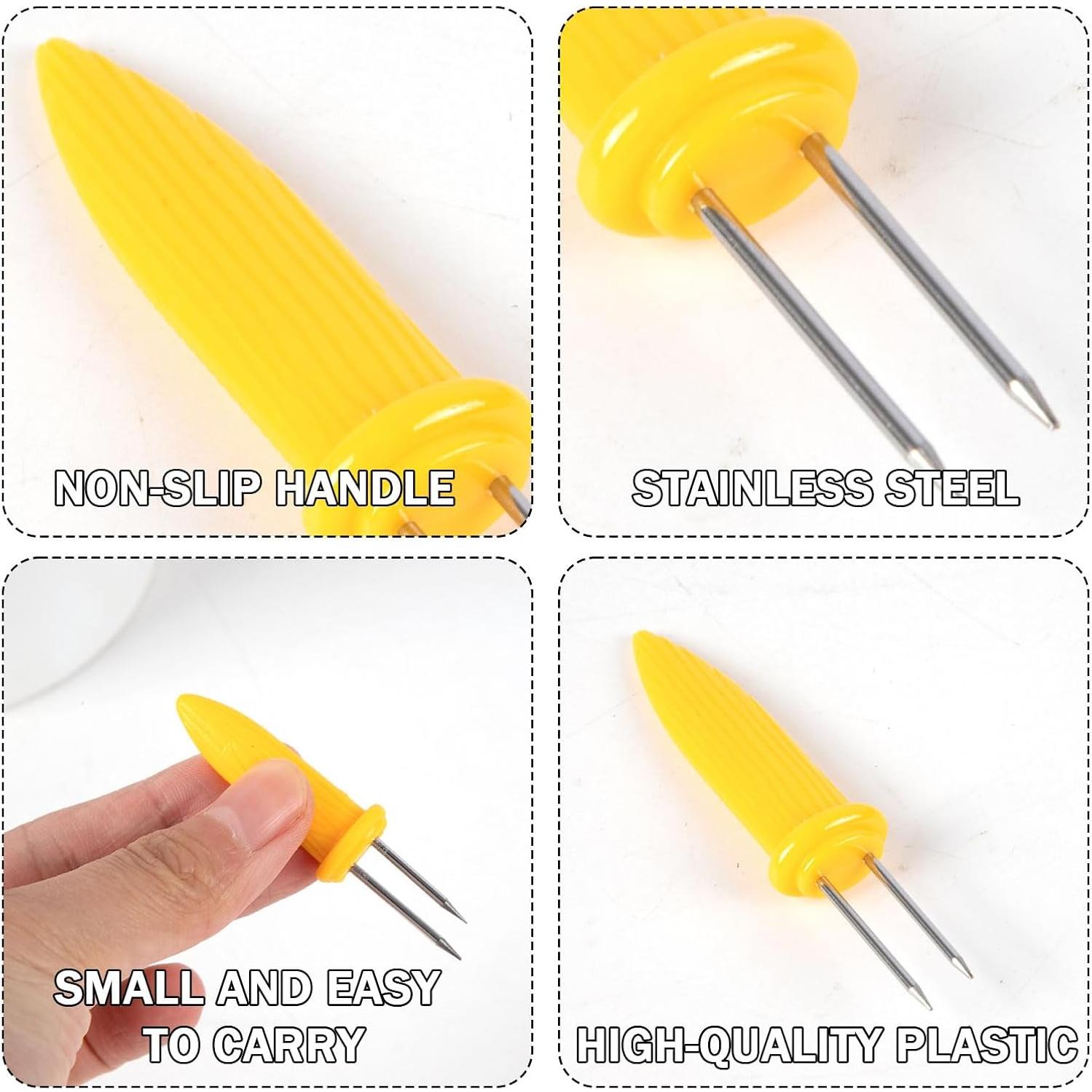 Soportes de Maíz en Acero Inoxidable Apvok - 20 Piezas 6 cm