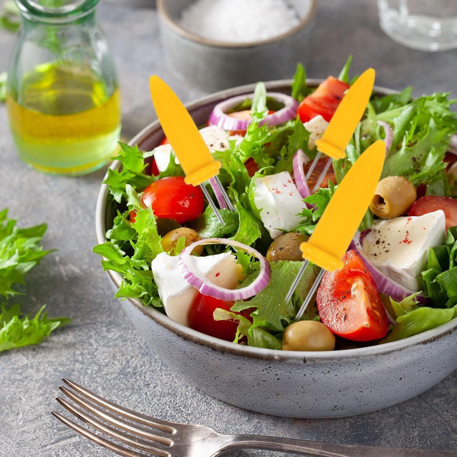 Soportes de Maíz en Acero Inoxidable Apvok - 20 Piezas 6 cm