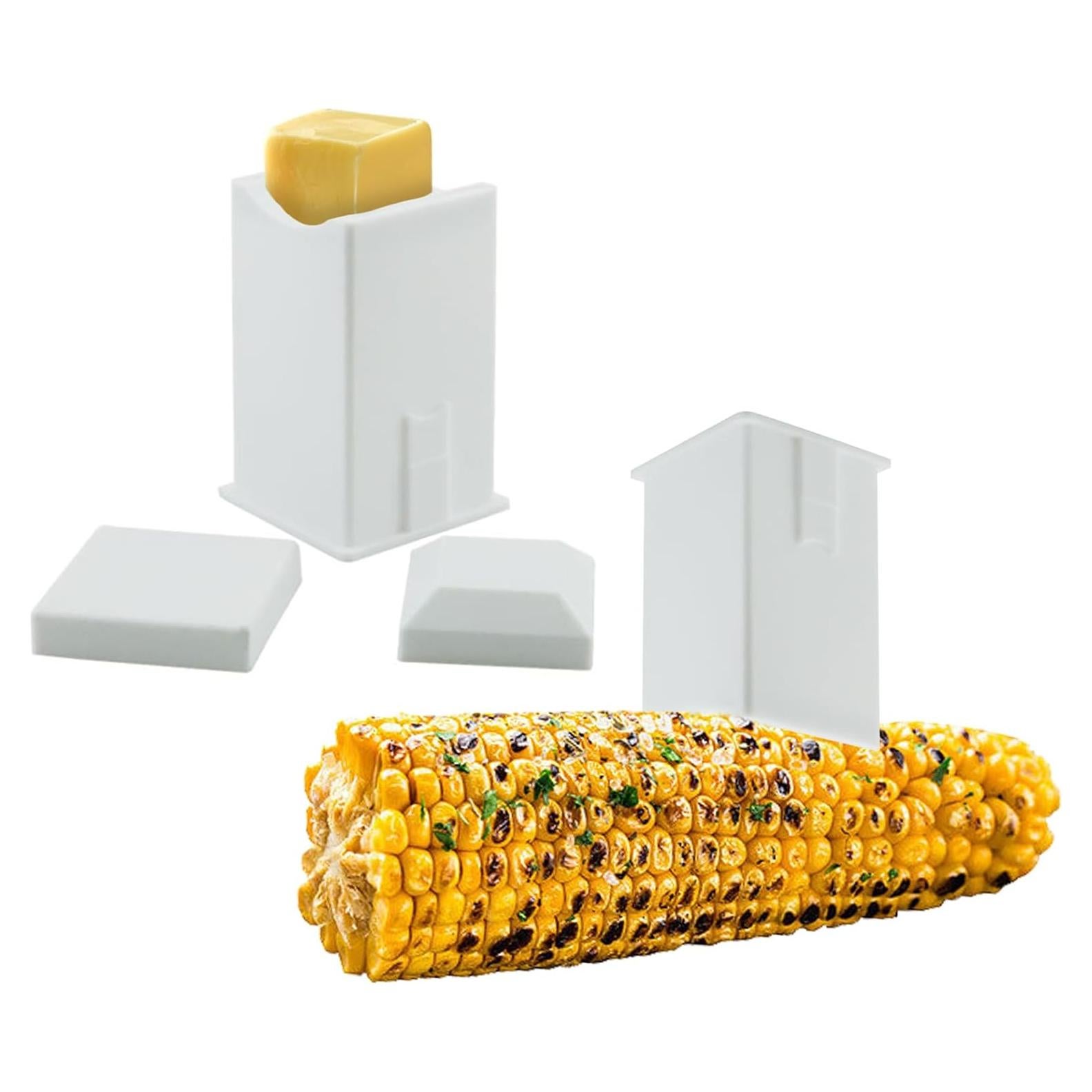 2 Espátulas de Mantequilla Plásticas con Tapa 7.7 cm YMPEKA