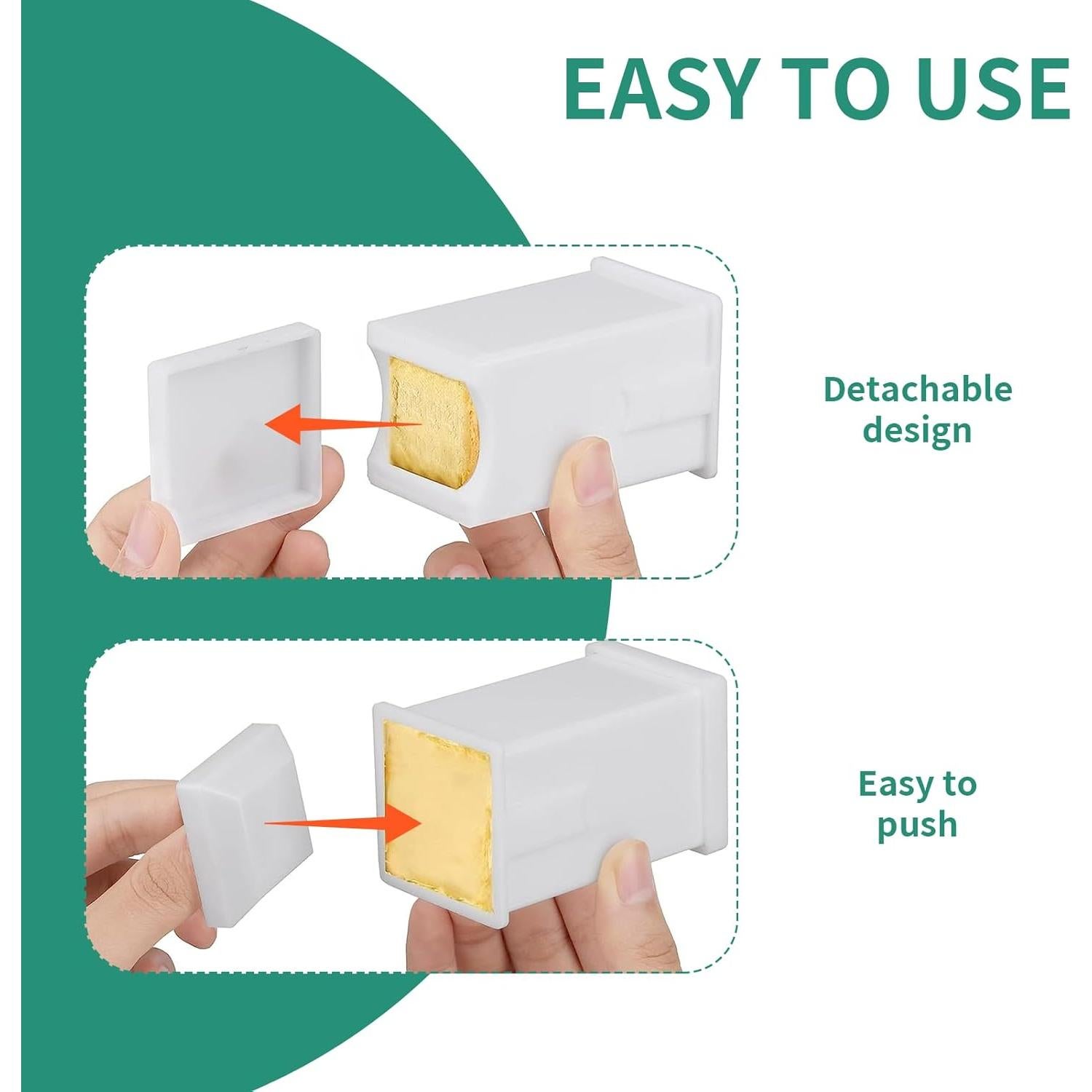 2 Espátulas de Mantequilla Plásticas con Tapa 7.7 cm YMPEKA