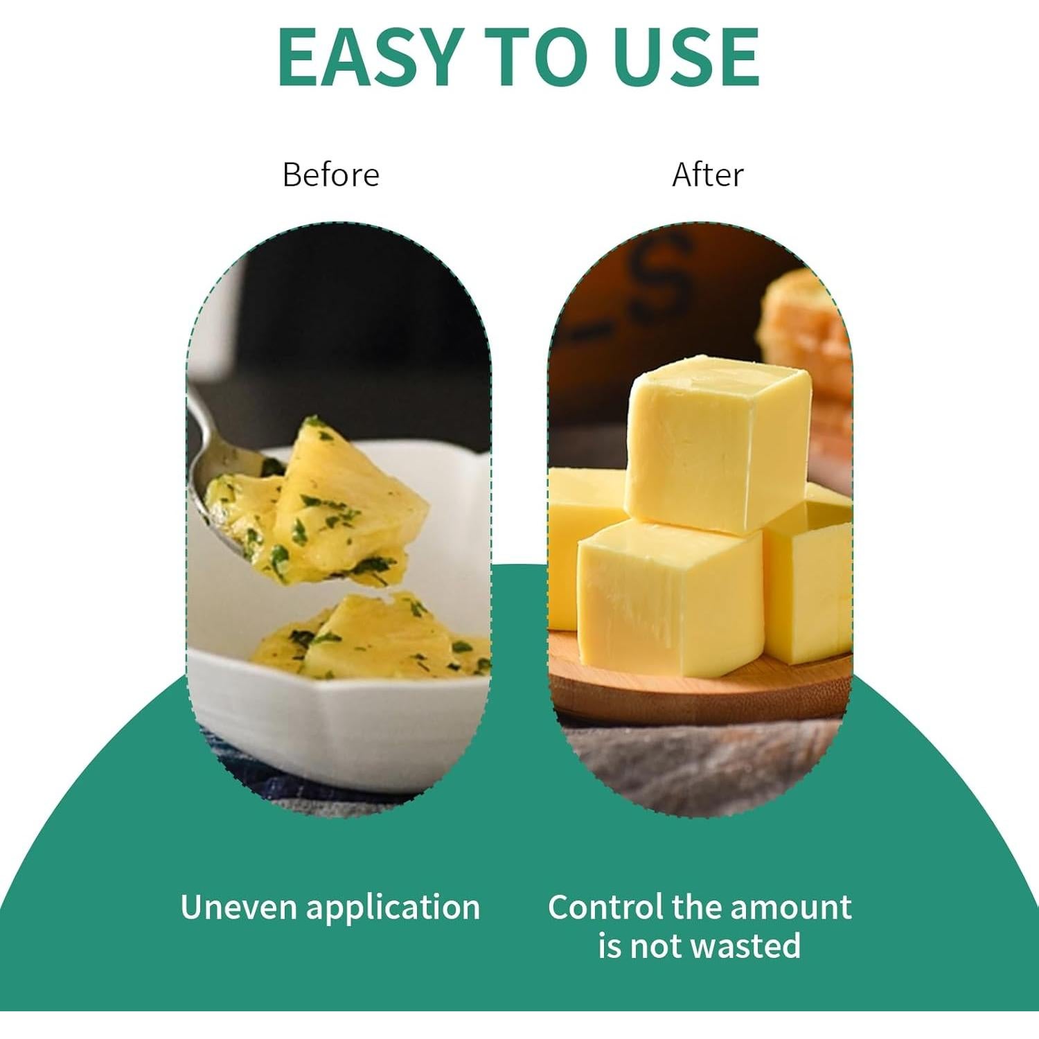 2 Espátulas de Mantequilla Plásticas con Tapa 7.7 cm YMPEKA