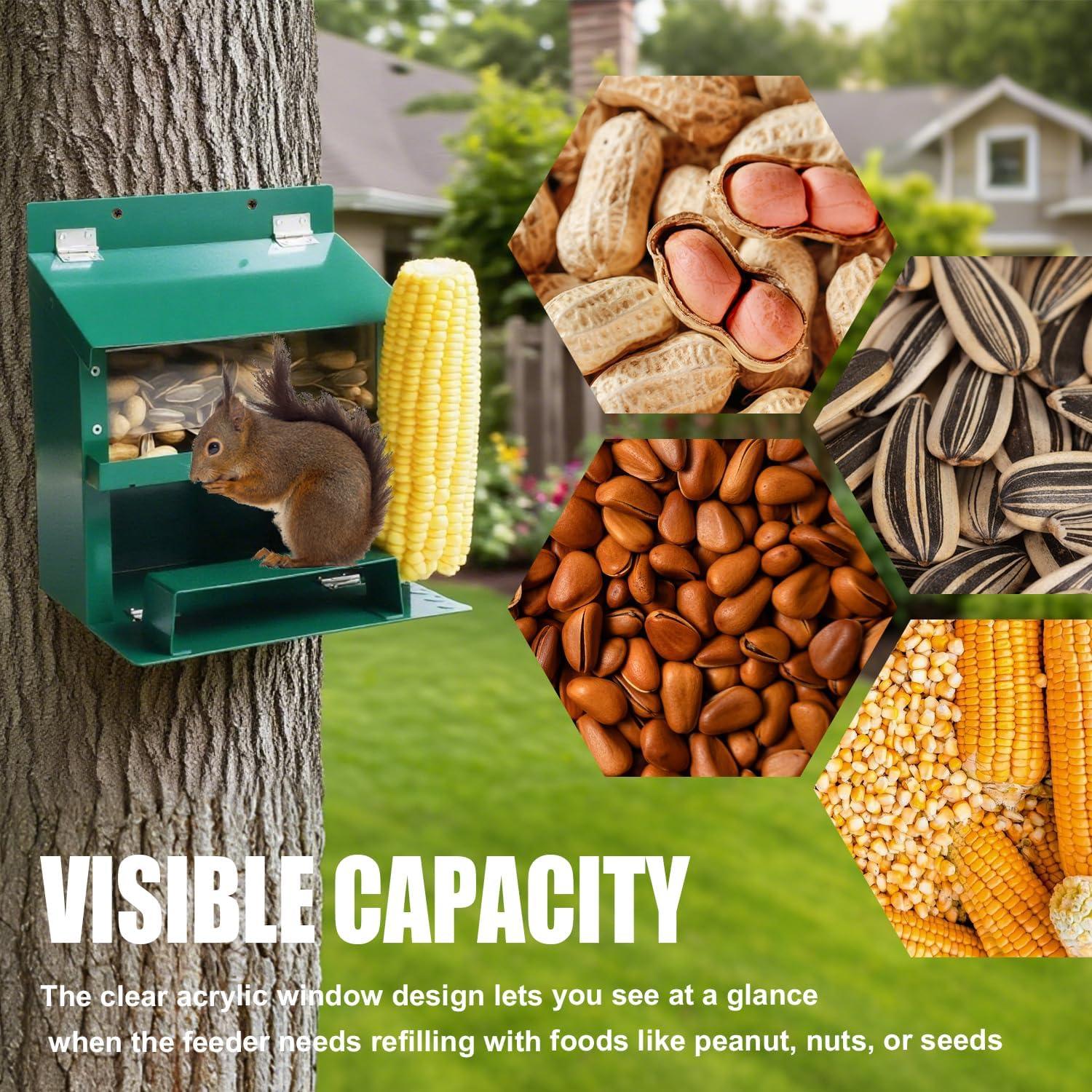 Comedero para Ardillas H HUGELEAF de Metal para Exterior