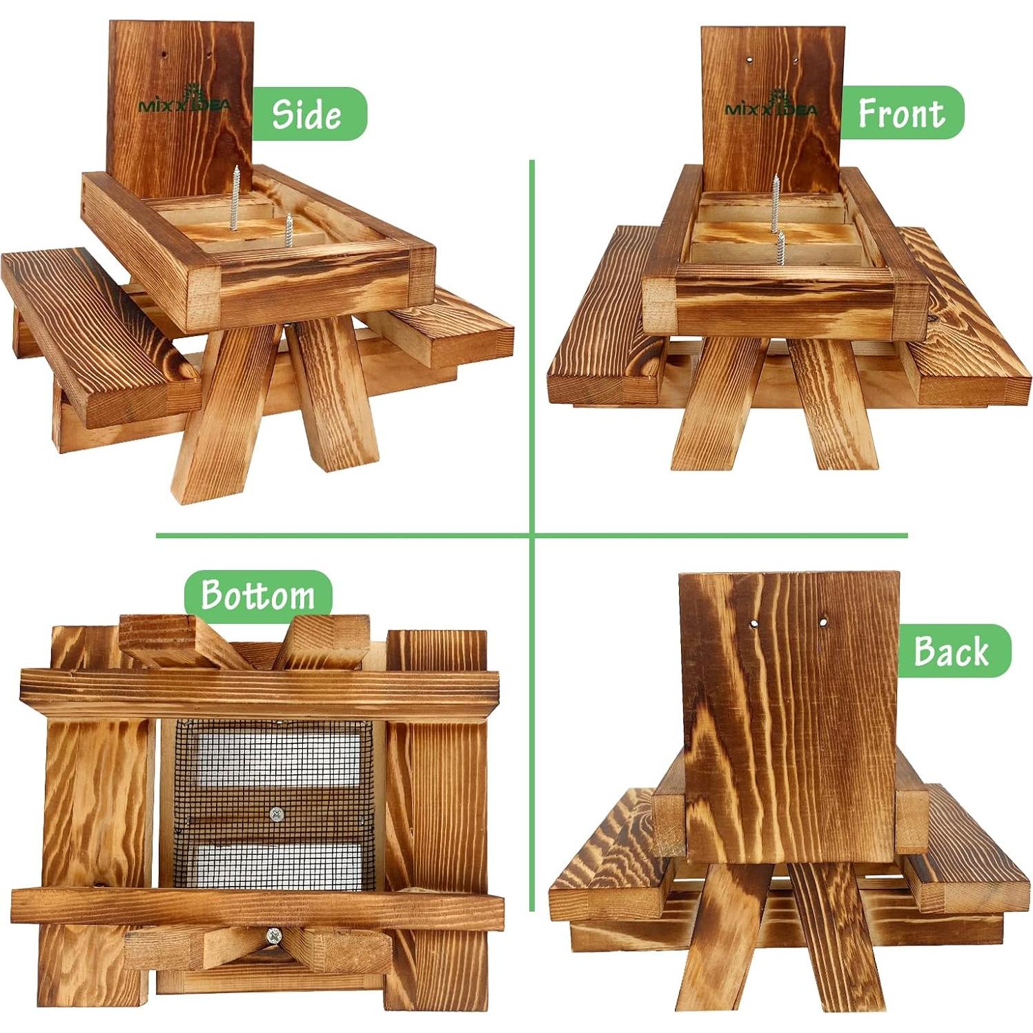 Comedero para Ardillas MIXXIDEA con Paraguas y Mesa de Picnic