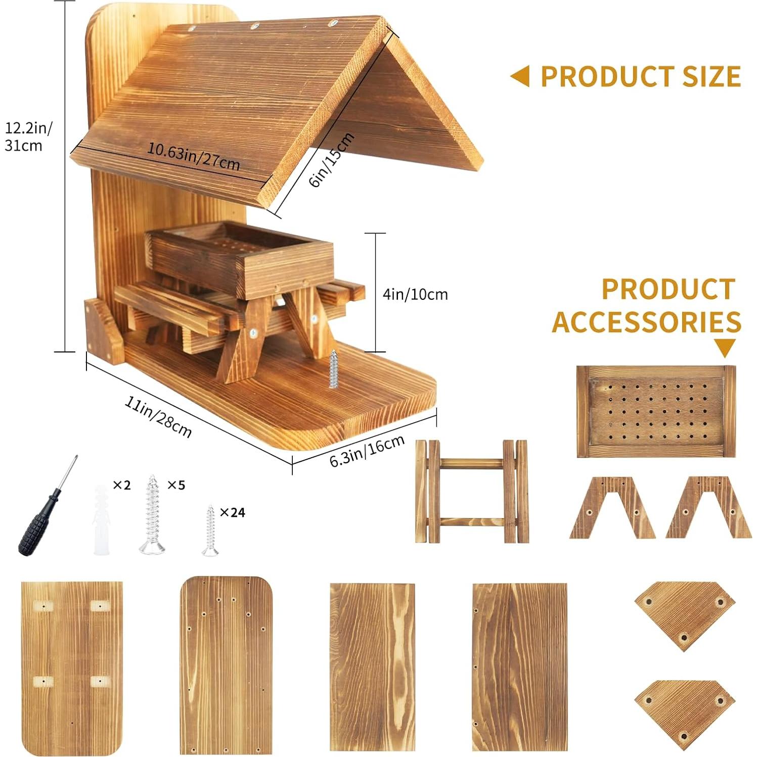 Comedero para Ardillas Kaeceri de Madera con Soporte para Mazorca