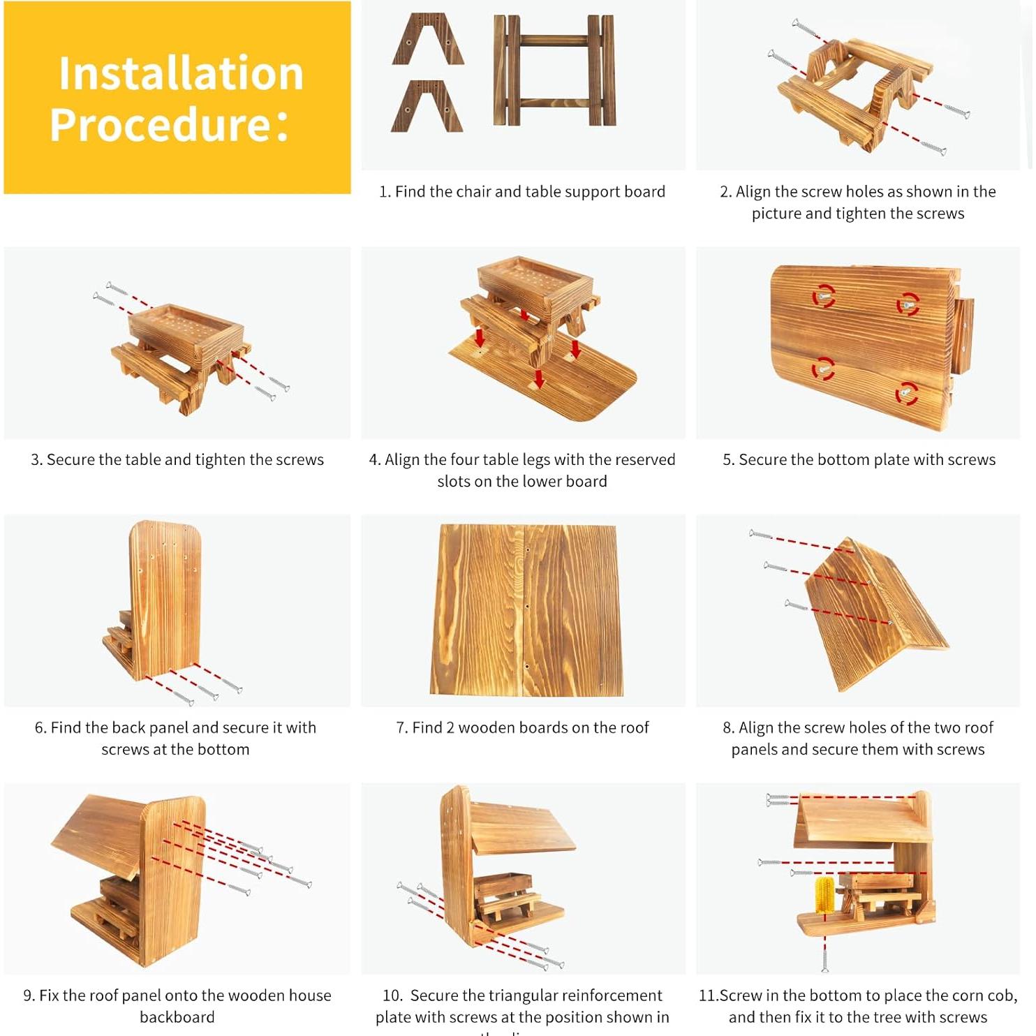 Comedero para Ardillas Kaeceri de Madera con Soporte para Mazorca