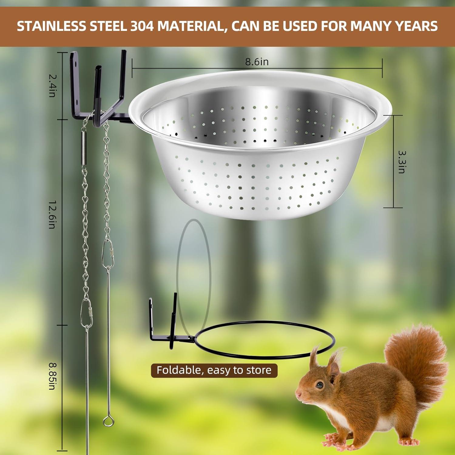 Comedero Colgante para Ardillas LILVEYUme 21.6 cm Acero Inoxidable