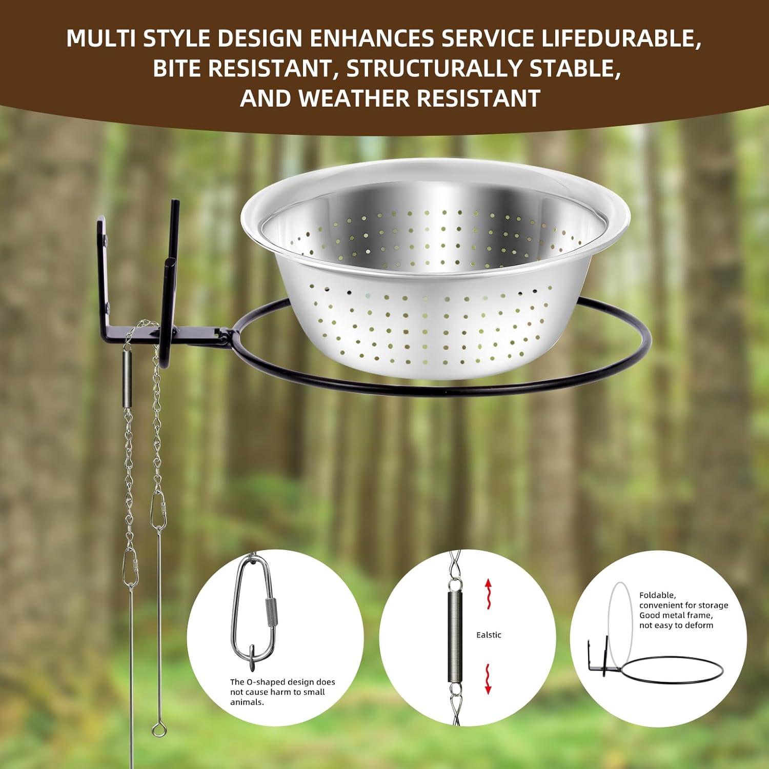 Comedero Colgante para Ardillas LILVEYUme 21.6 cm Acero Inoxidable