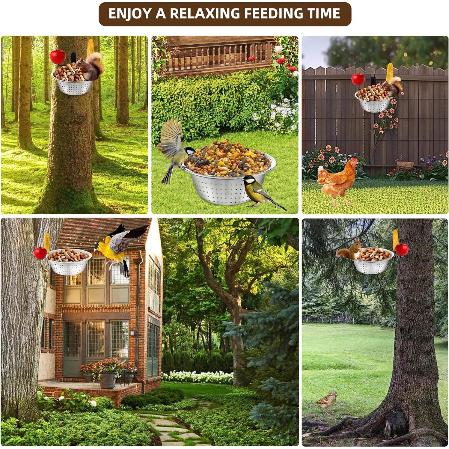 Comedero Colgante para Ardillas LILVEYUme 21.6 cm Acero Inoxidable