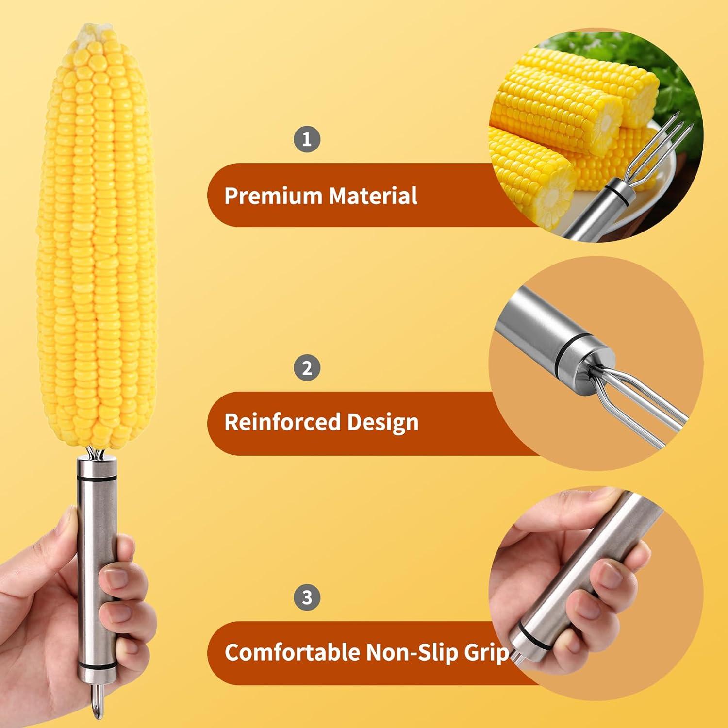 Juego de Peladores de Maíz Fvbber 3PCS Acero Inoxidable